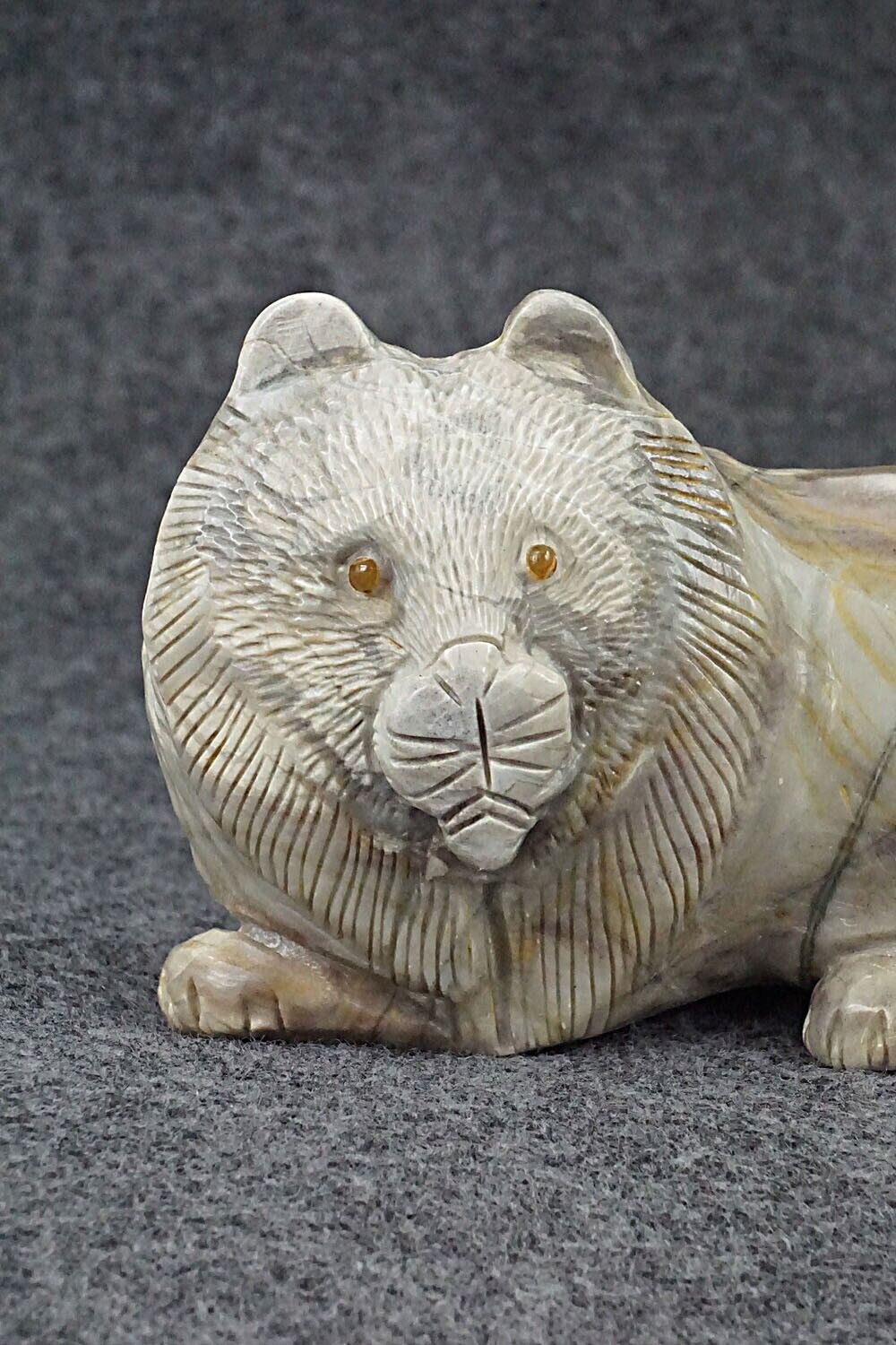 Lion Zuni Fetish Carving - Wilfred Cheama