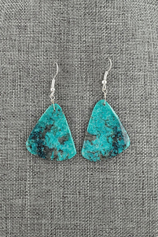 Turquoise & Sterling Silver Earrings - Louise Pete