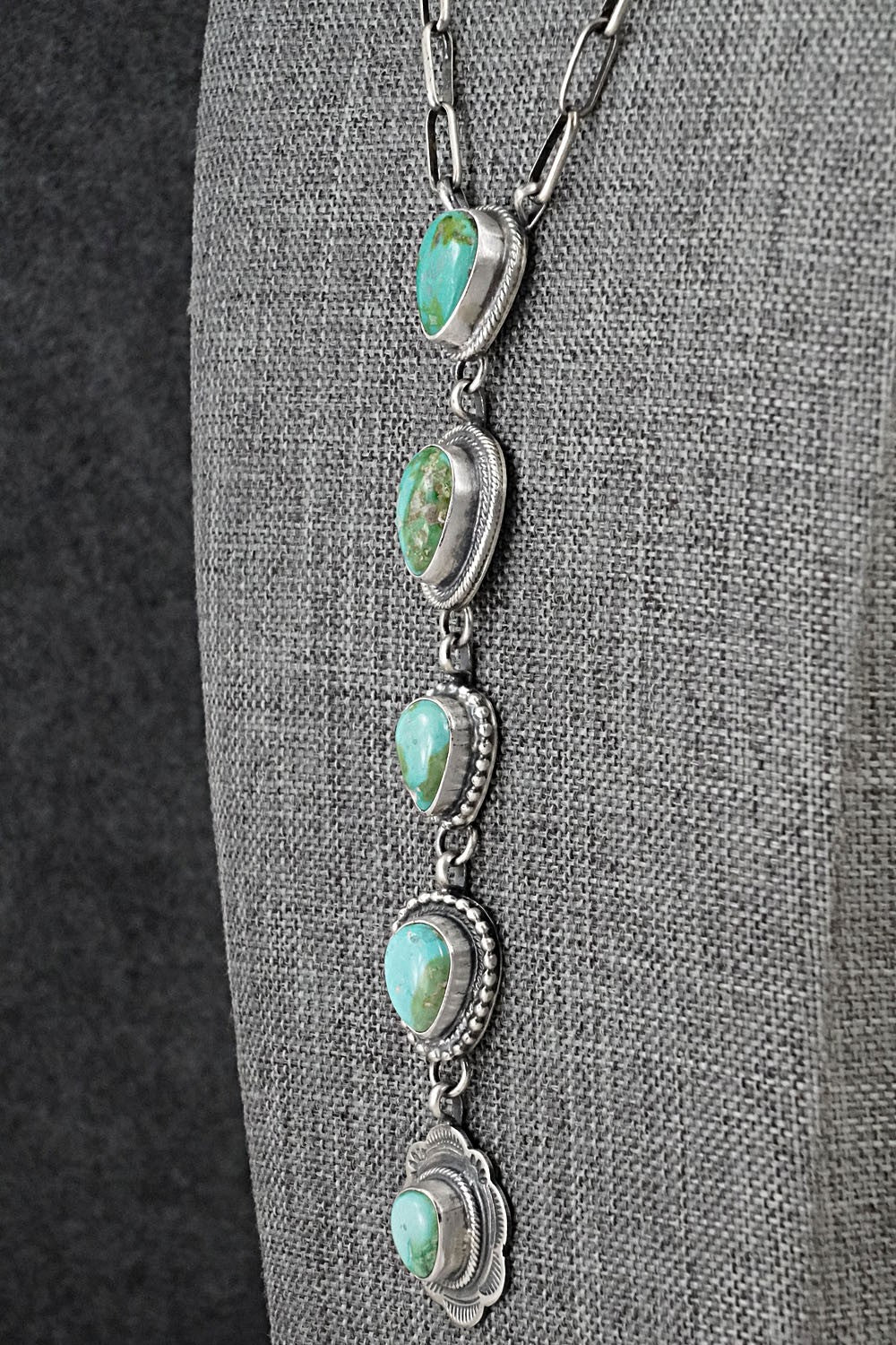 Turquoise & Sterling Silver Necklace - Bobby Johnson