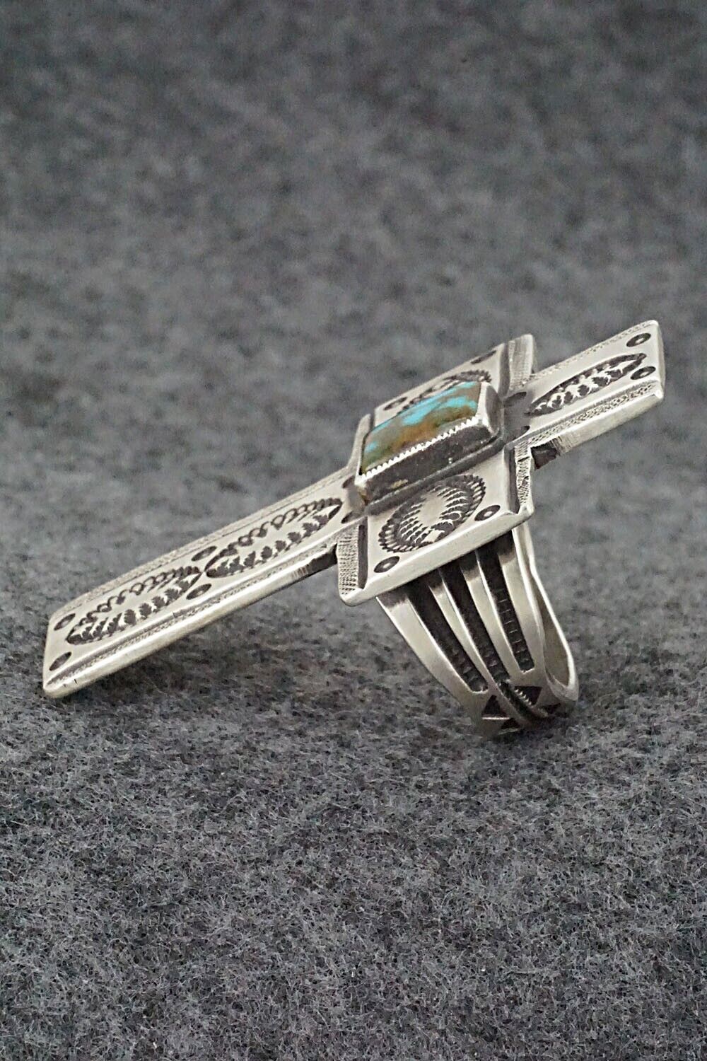 Turquoise & Sterling Silver Ring - Calvin Martinez - Size 8.5