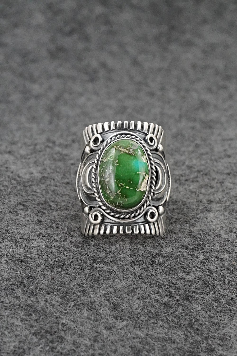 Turquoise & Sterling Silver Ring - Derrick Gordon - Size 7