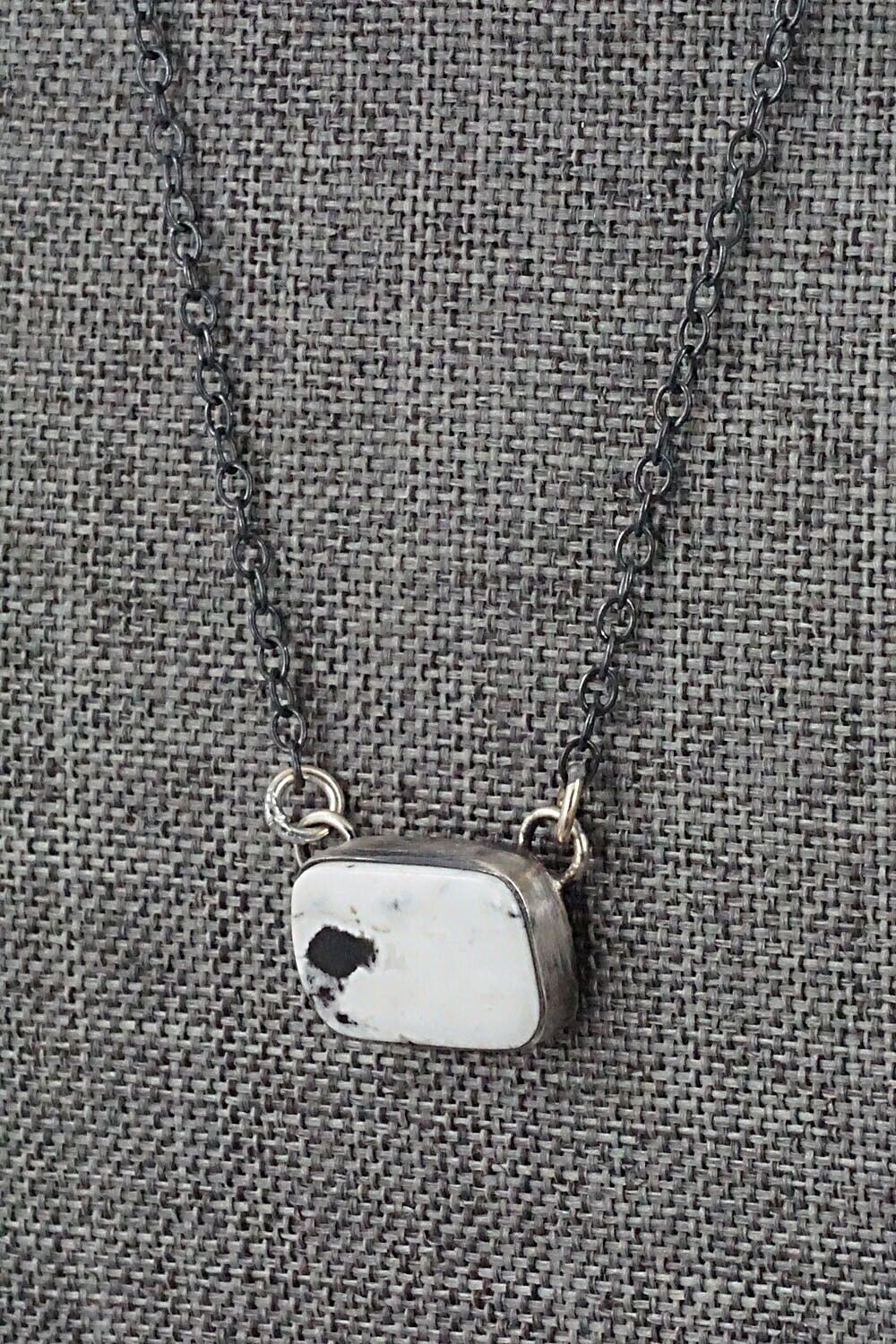 White Buffalo & Sterling Silver Necklace - Angela Martin