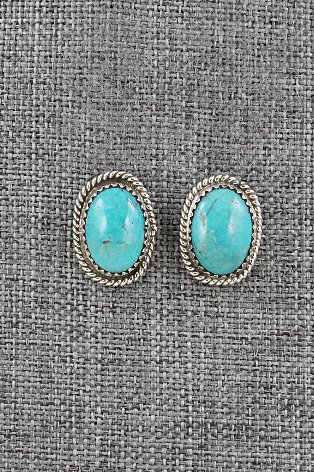 Turquoise & Sterling Silver Necklace and Earrings Set - Murray Hannaweeka