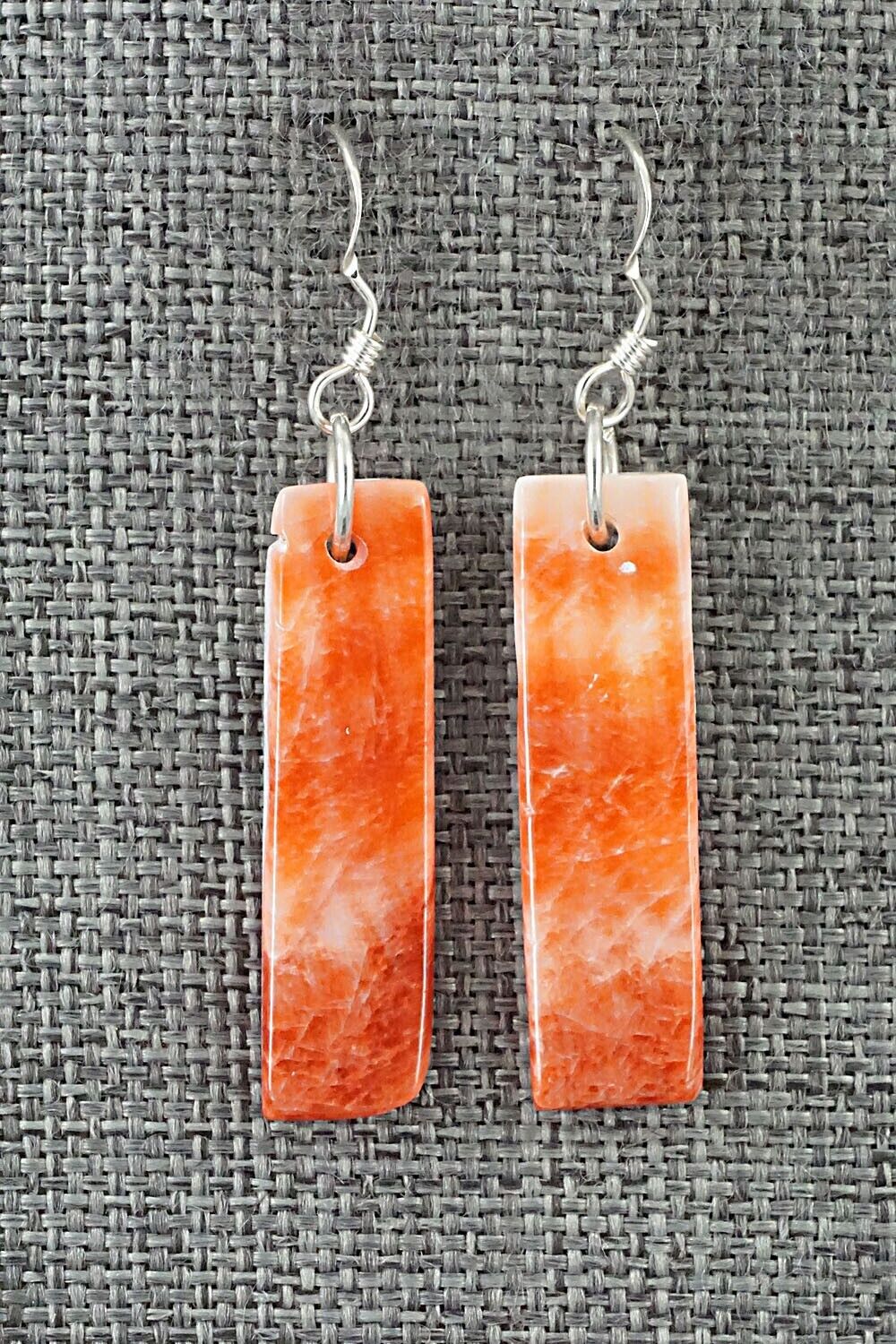 Spiny Oyster & Sterling Silver Earrings - Jesus Espino