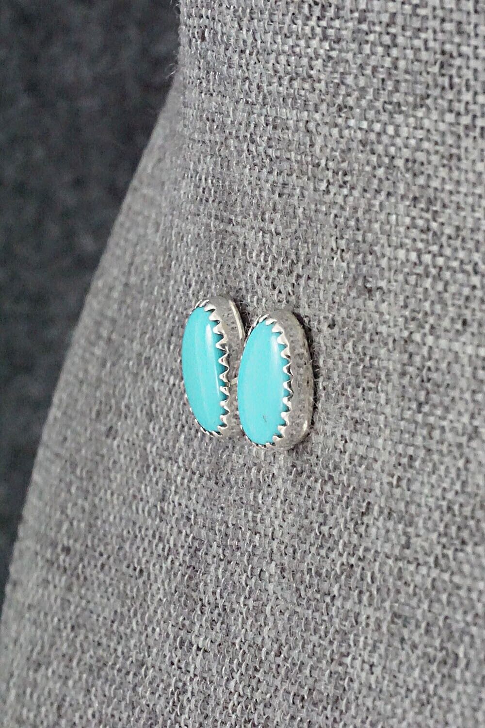 Turquoise & Sterling Silver Earrings - Annie Spencer