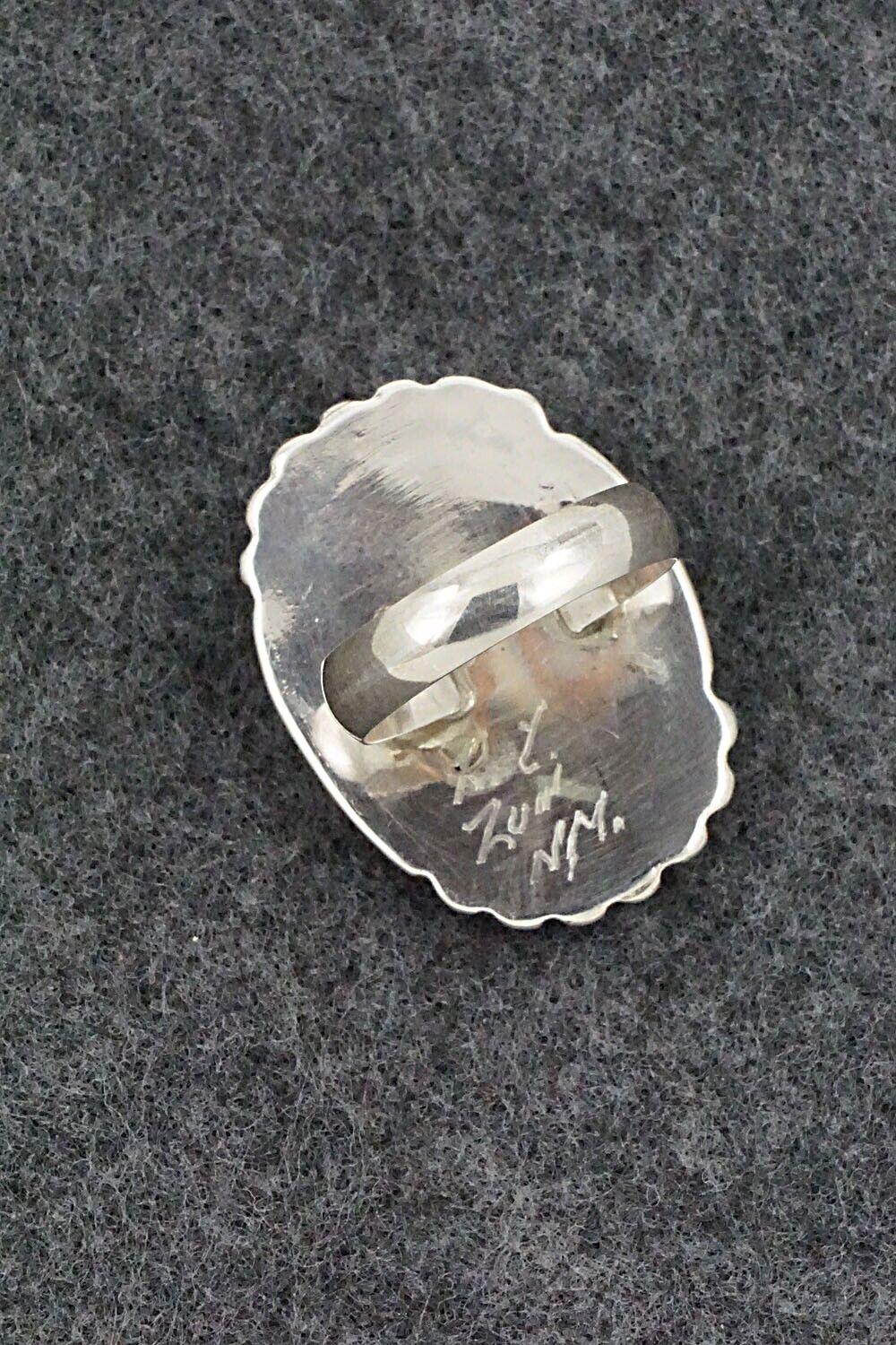 Turquoise & Sterling Silver Ring - Kenny Calavaza - Size 7
