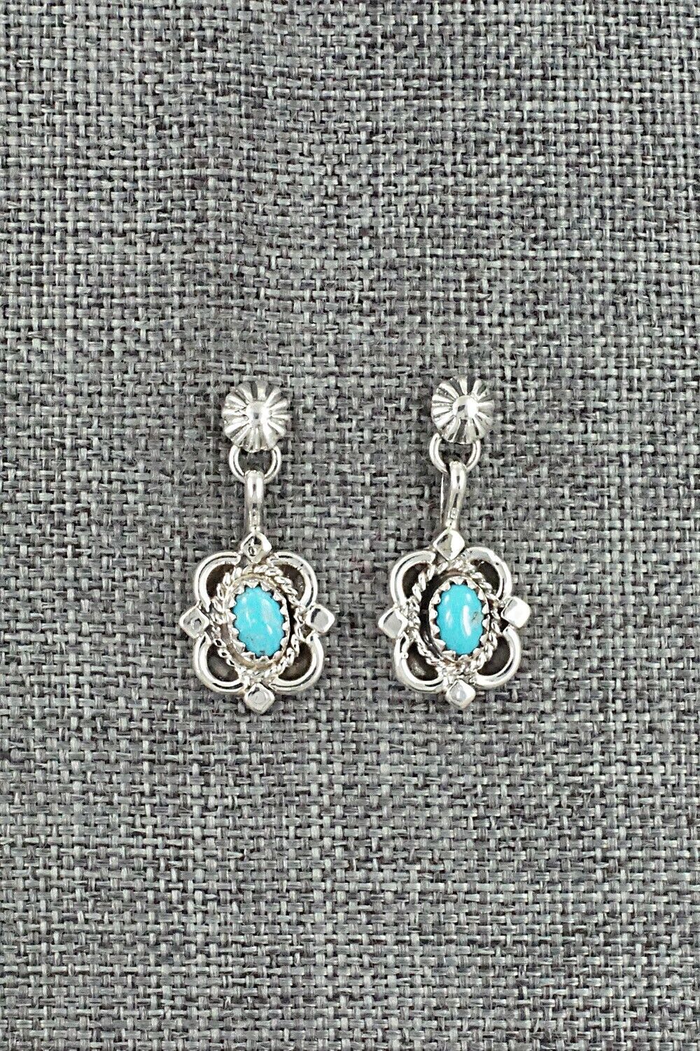 Turquoise & Sterling Silver Earrings - Adelarae Yazzie