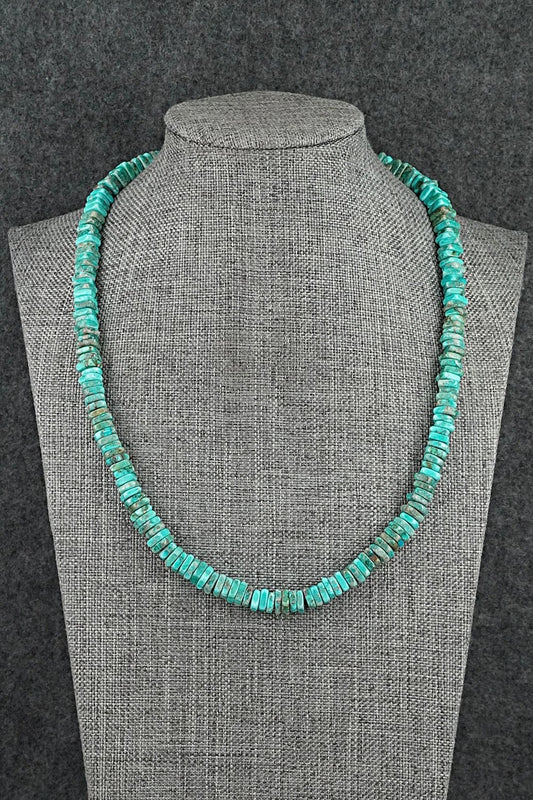 Turquoise & Sterling Silver Necklace 18" - Doreen Jake