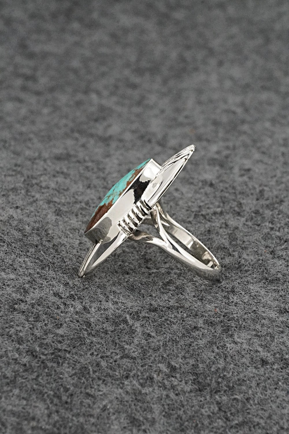 Turquoise & Sterling Silver Ring - Mike Smith - Size 6
