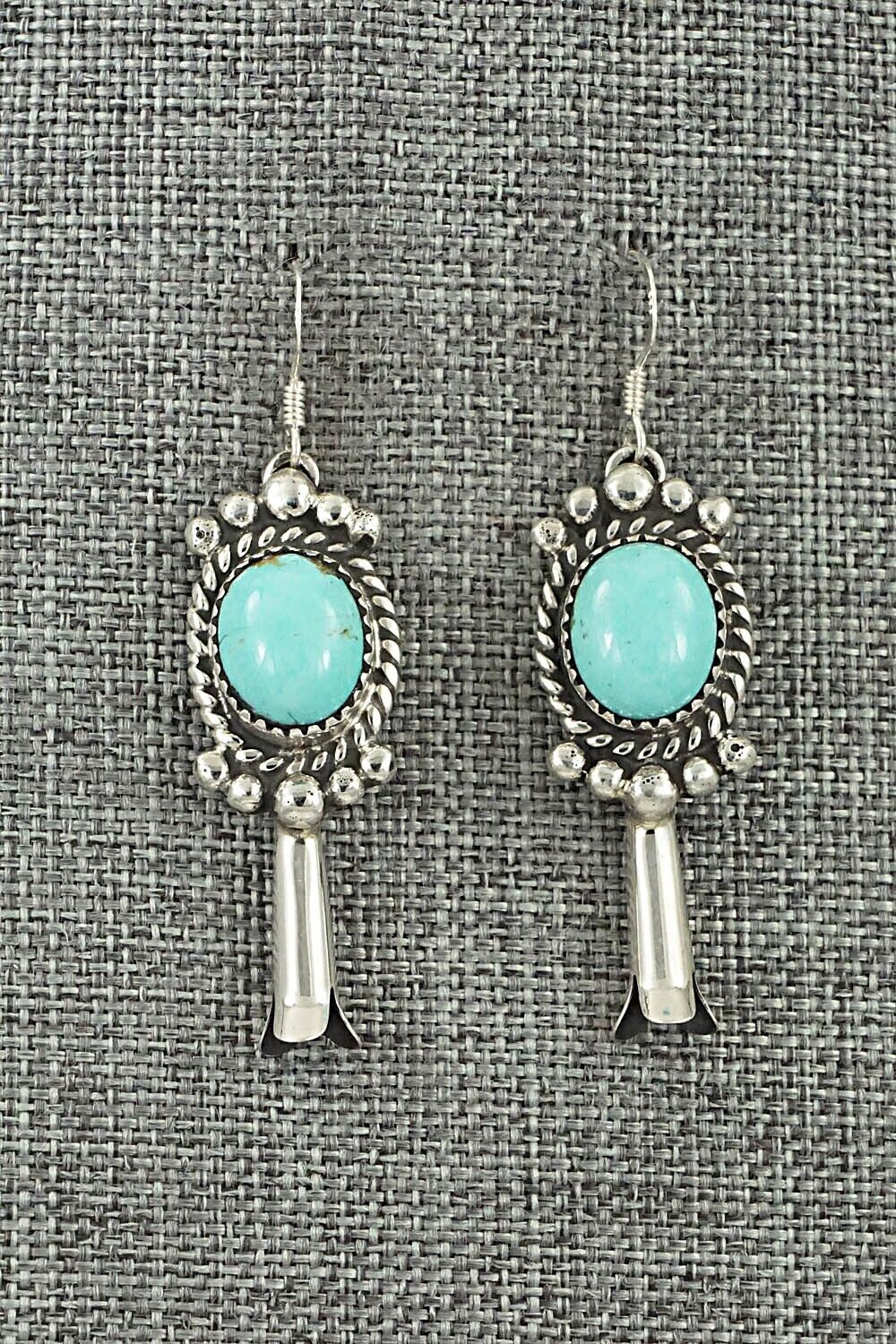 Turquoise & Sterling Silver Earrings - Vernon Johnson