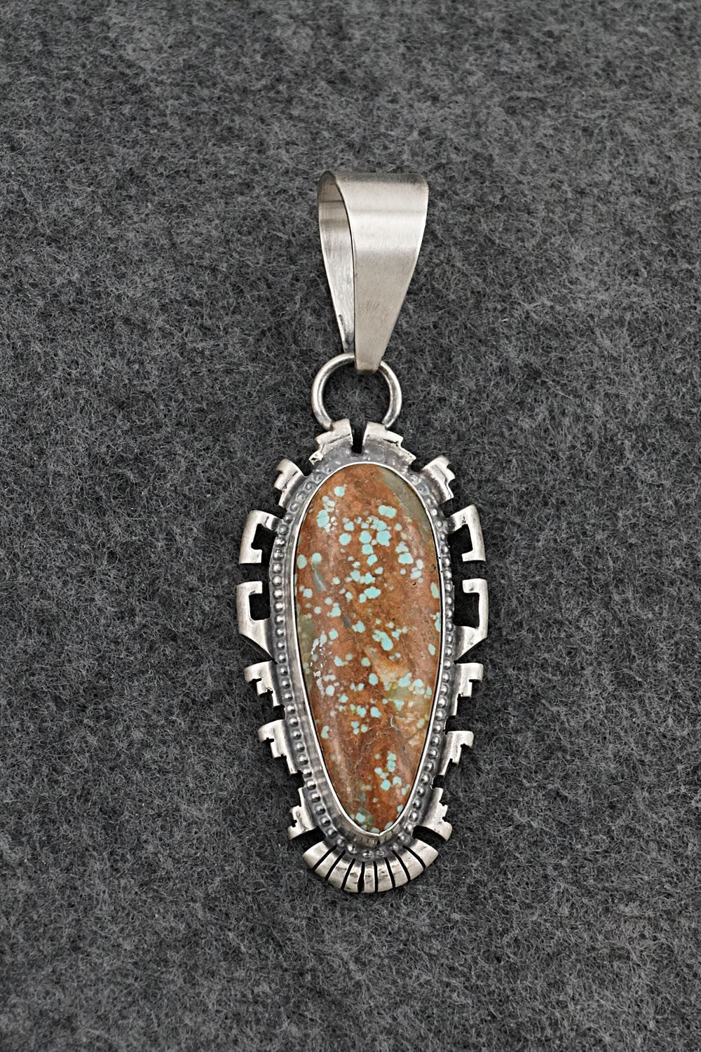 Turquoise & Sterling Silver Pendant - Randy Billy