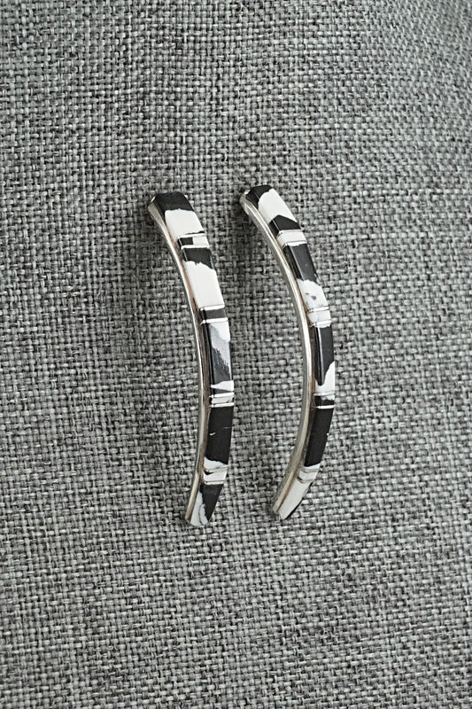 White Buffalo & Sterling Silver Earrings - Terrance Panteah
