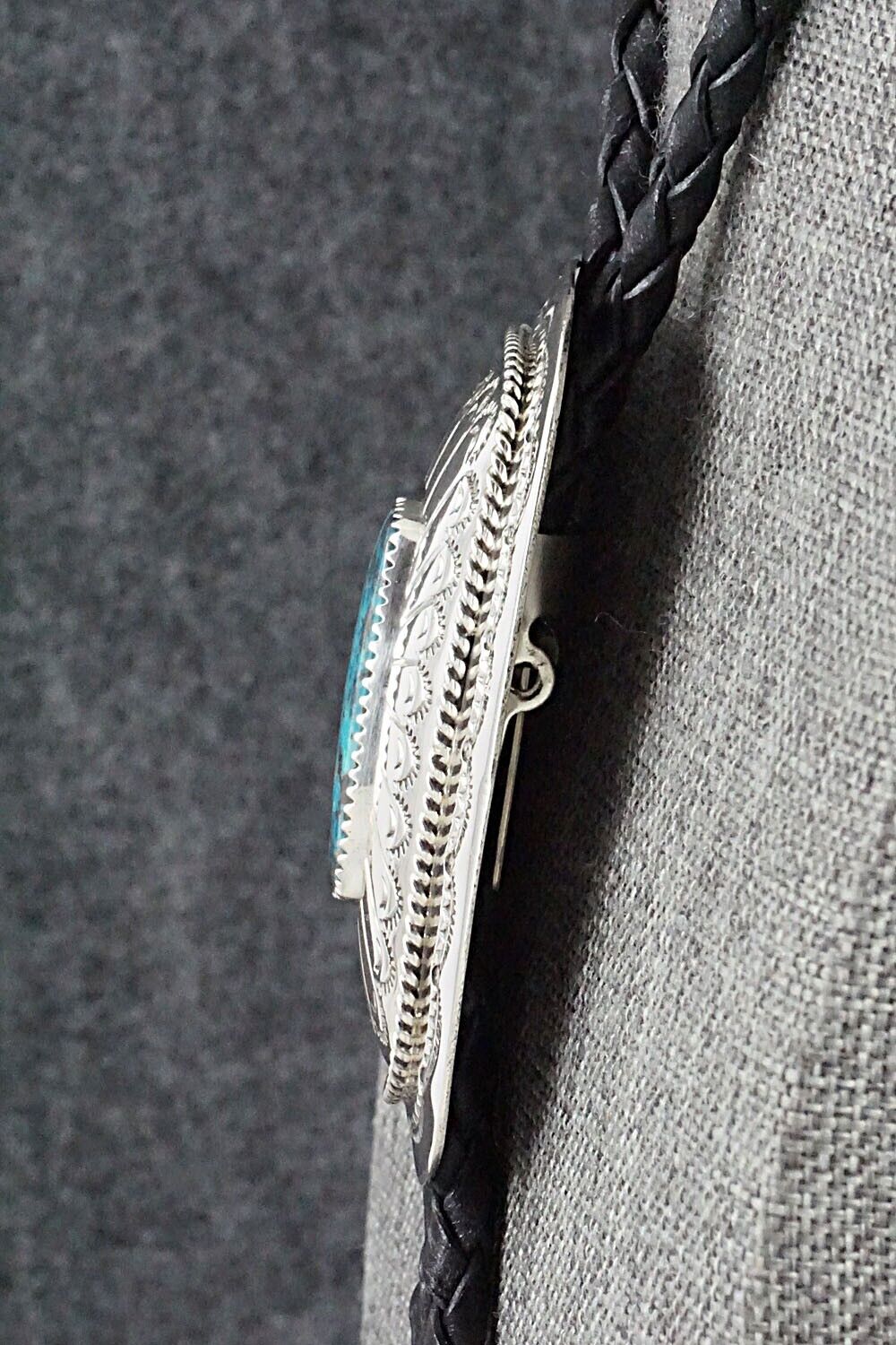 Turquoise & Sterling Silver Bolo Tie - Wilbert Muskett Sr.