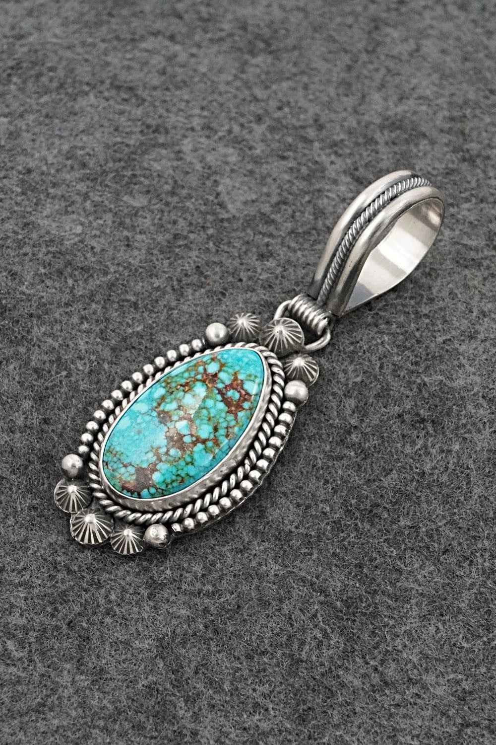 Turquoise & Sterling Silver Pendant - Michael Calladitto