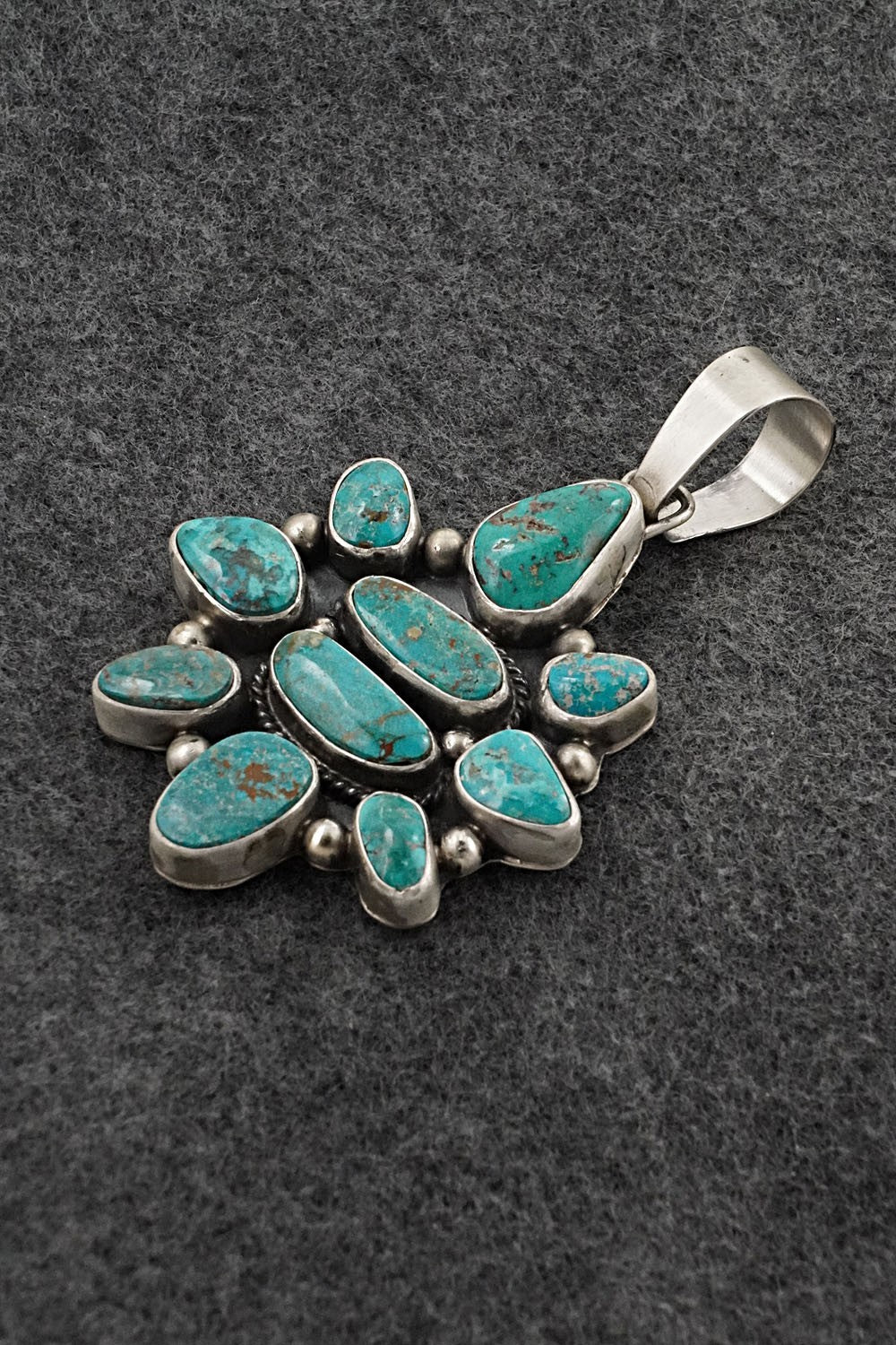 Turquoise & Sterling Silver Pendant - Kathleen Livingston