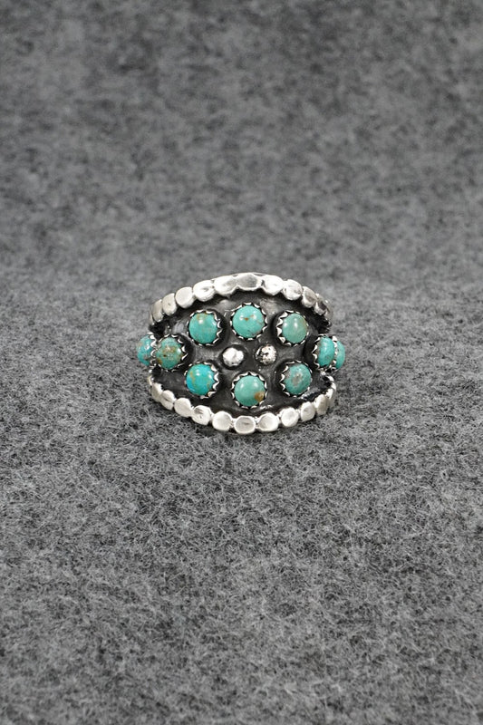 Turquoise & Sterling Silver Ring - Harry B. Yazzie - Size 6.5