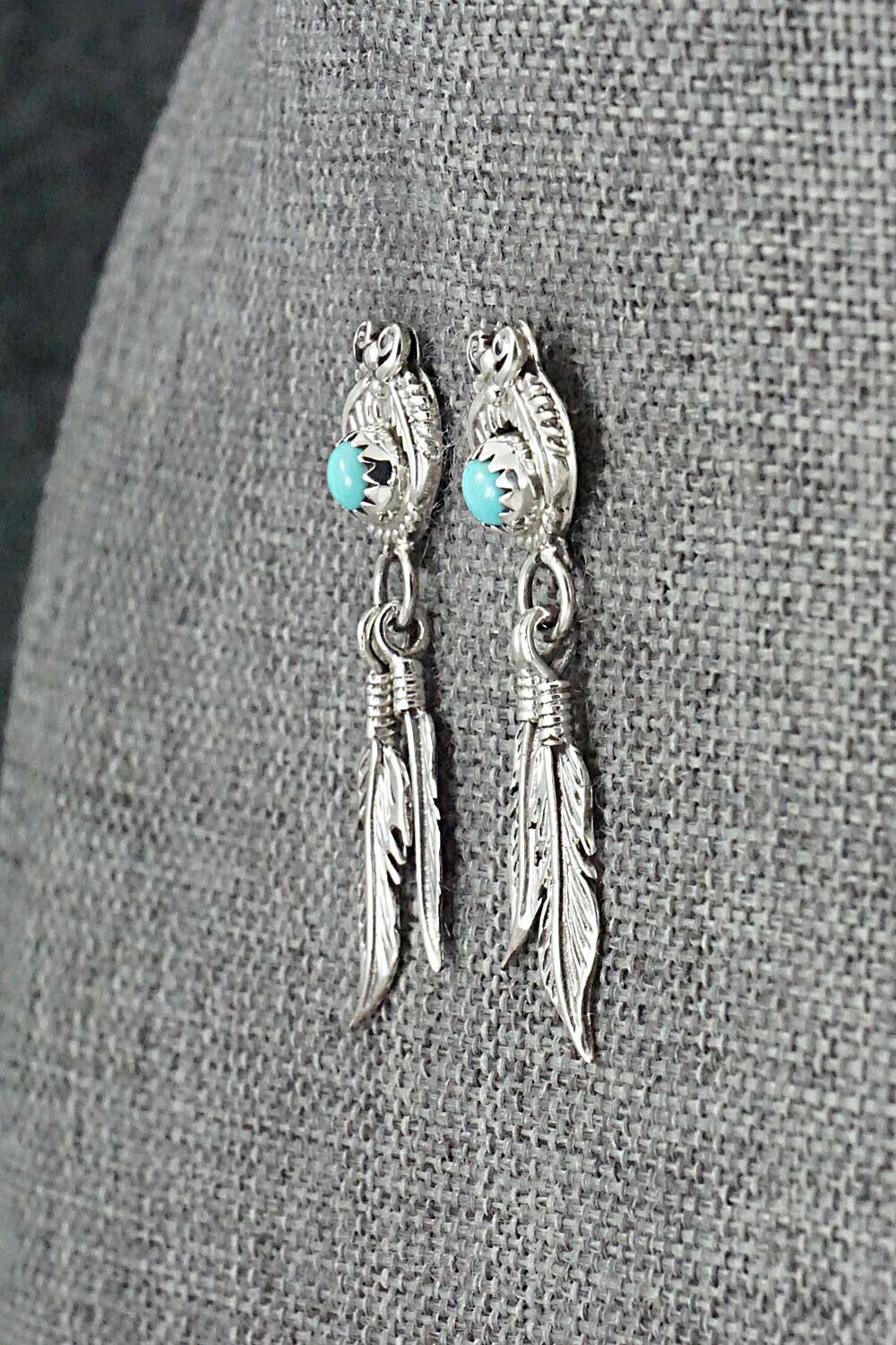 Turquoise and Sterling Silver Earrings - Sharon McCarthy