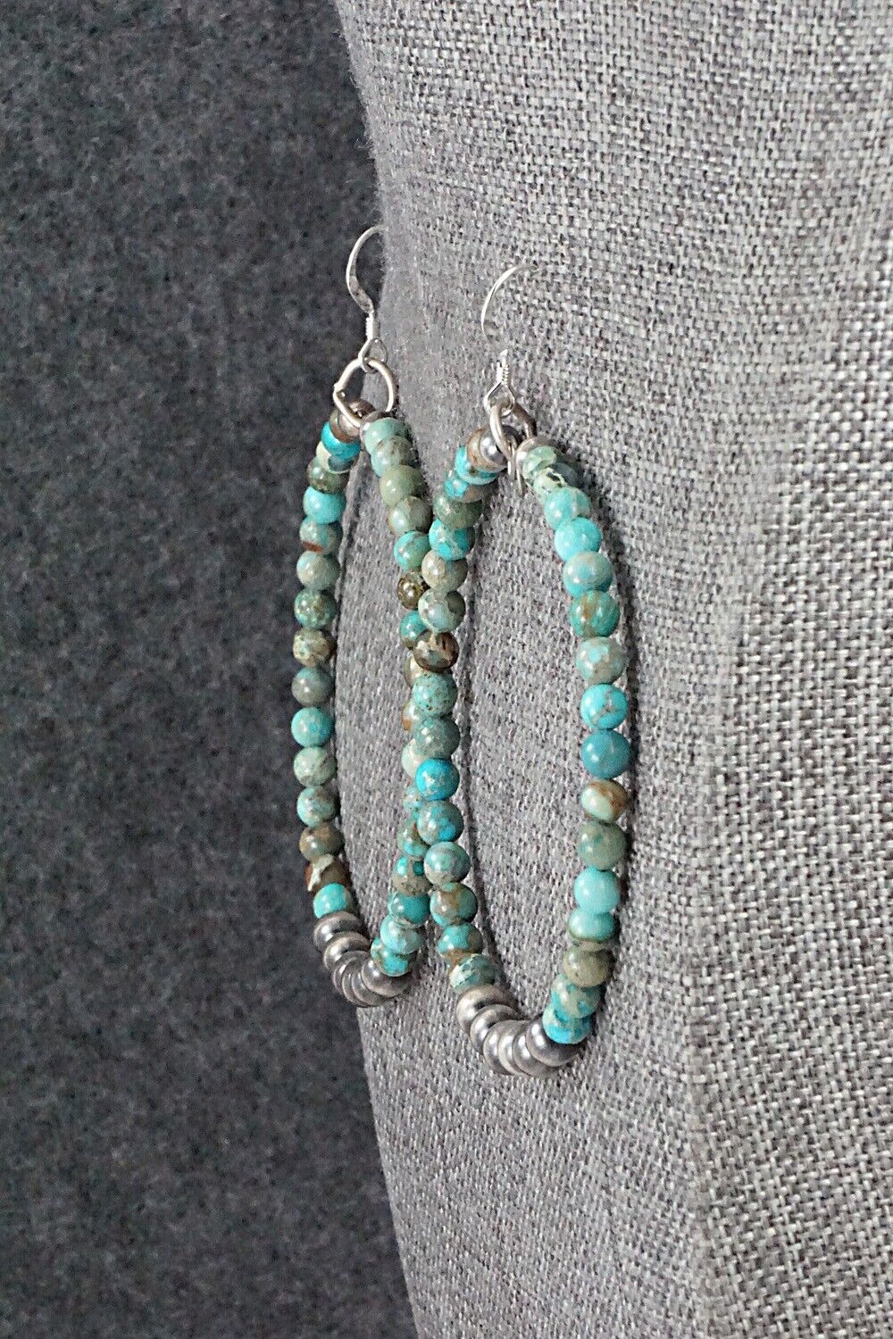 Turquoise & Sterling Silver Earrings - Doreen Jake