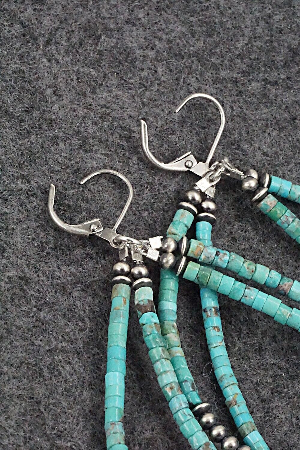 Turquoise & Sterling Silver Earrings - Ester Reano