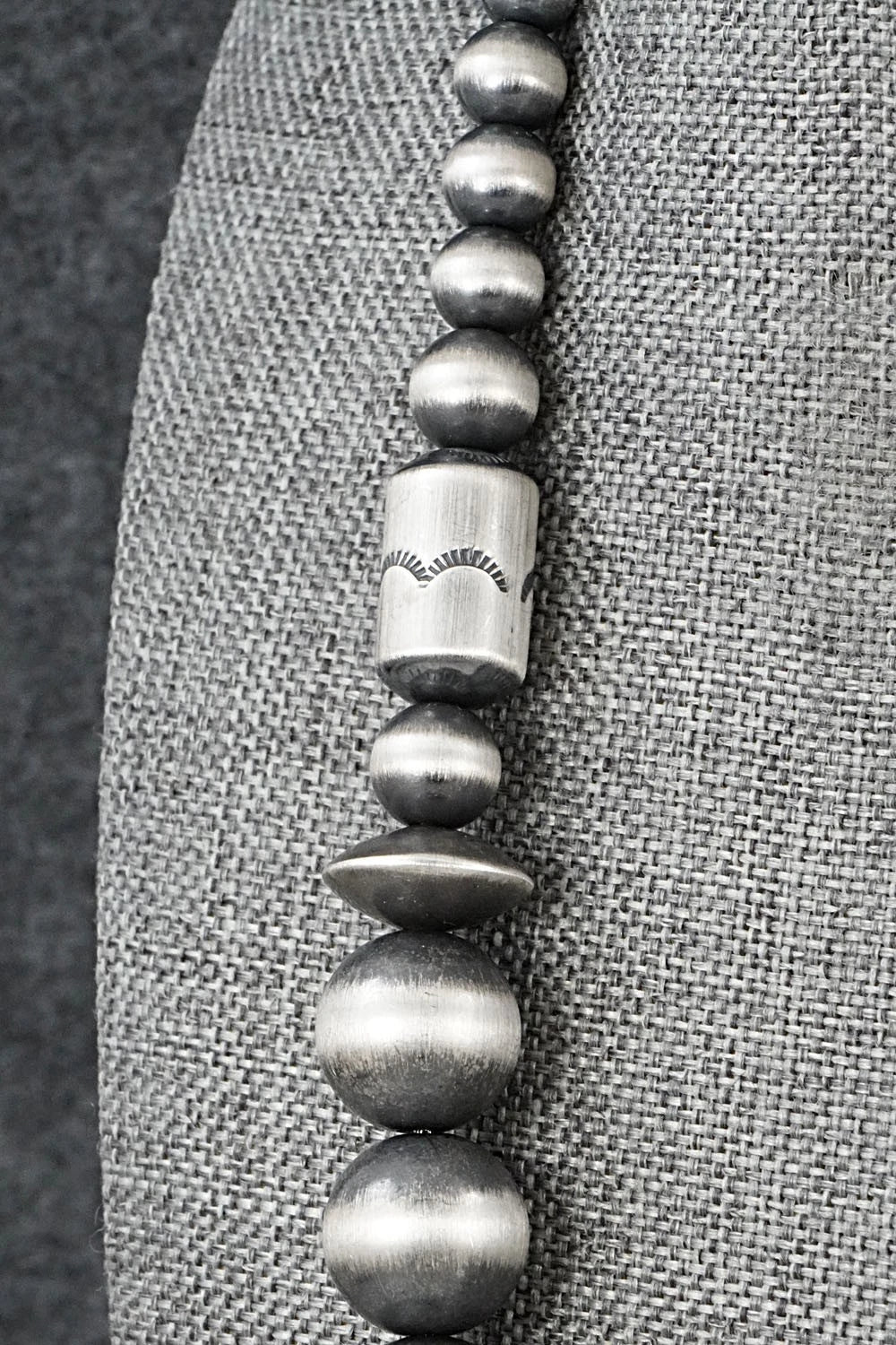 Sterling Silver Navajo Pearl Necklace 22" - Rose Martin