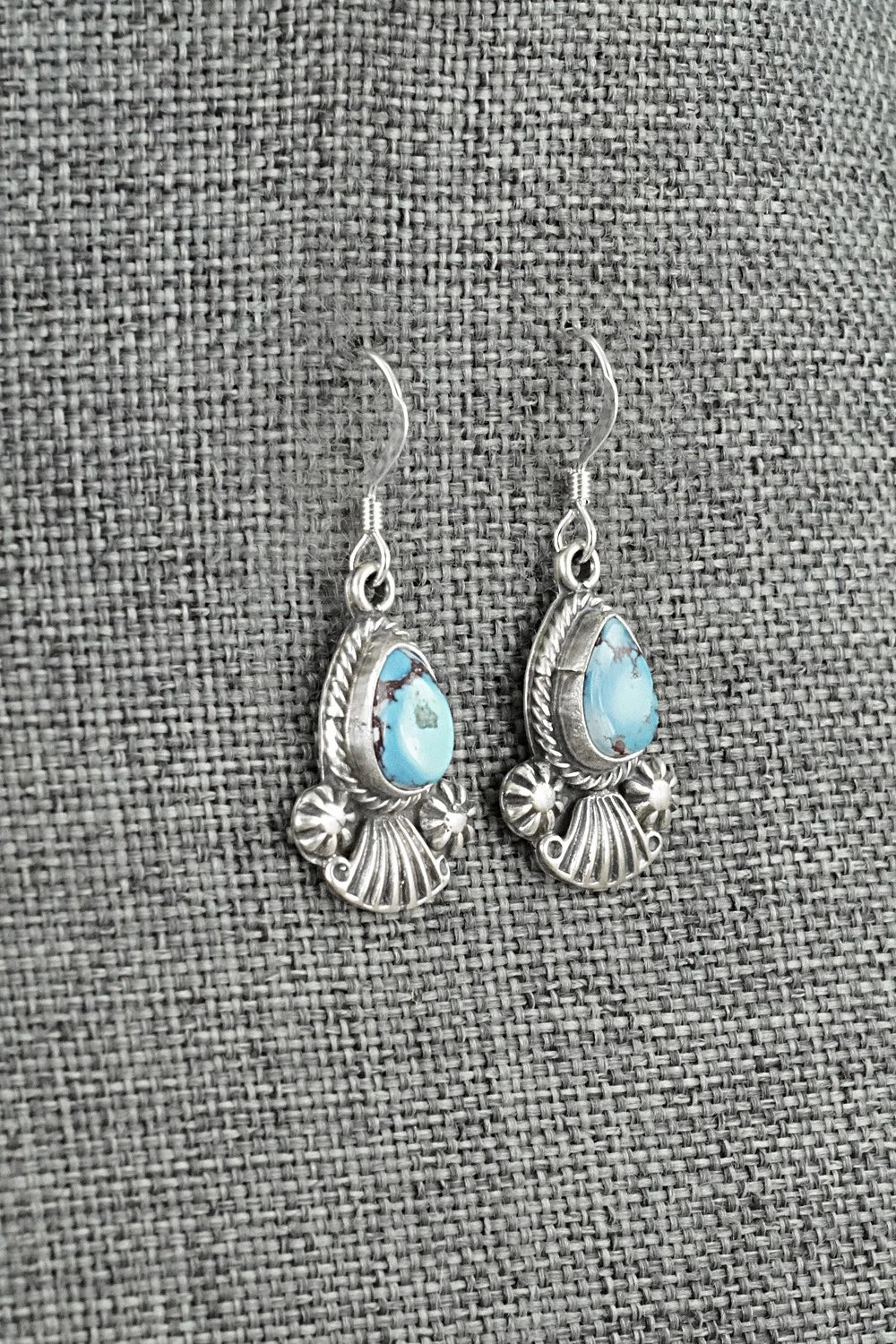 Turquoise & Sterling Silver Earrings - Verley Betone