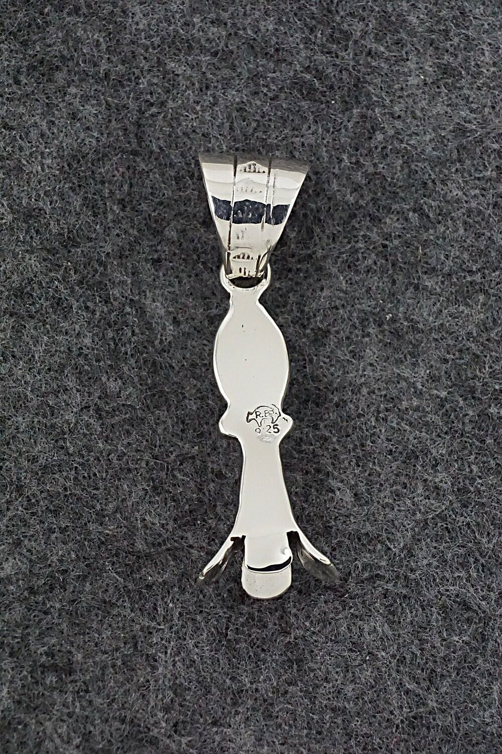 Turquoise & Sterling Silver Pendant - Sonyei Coho