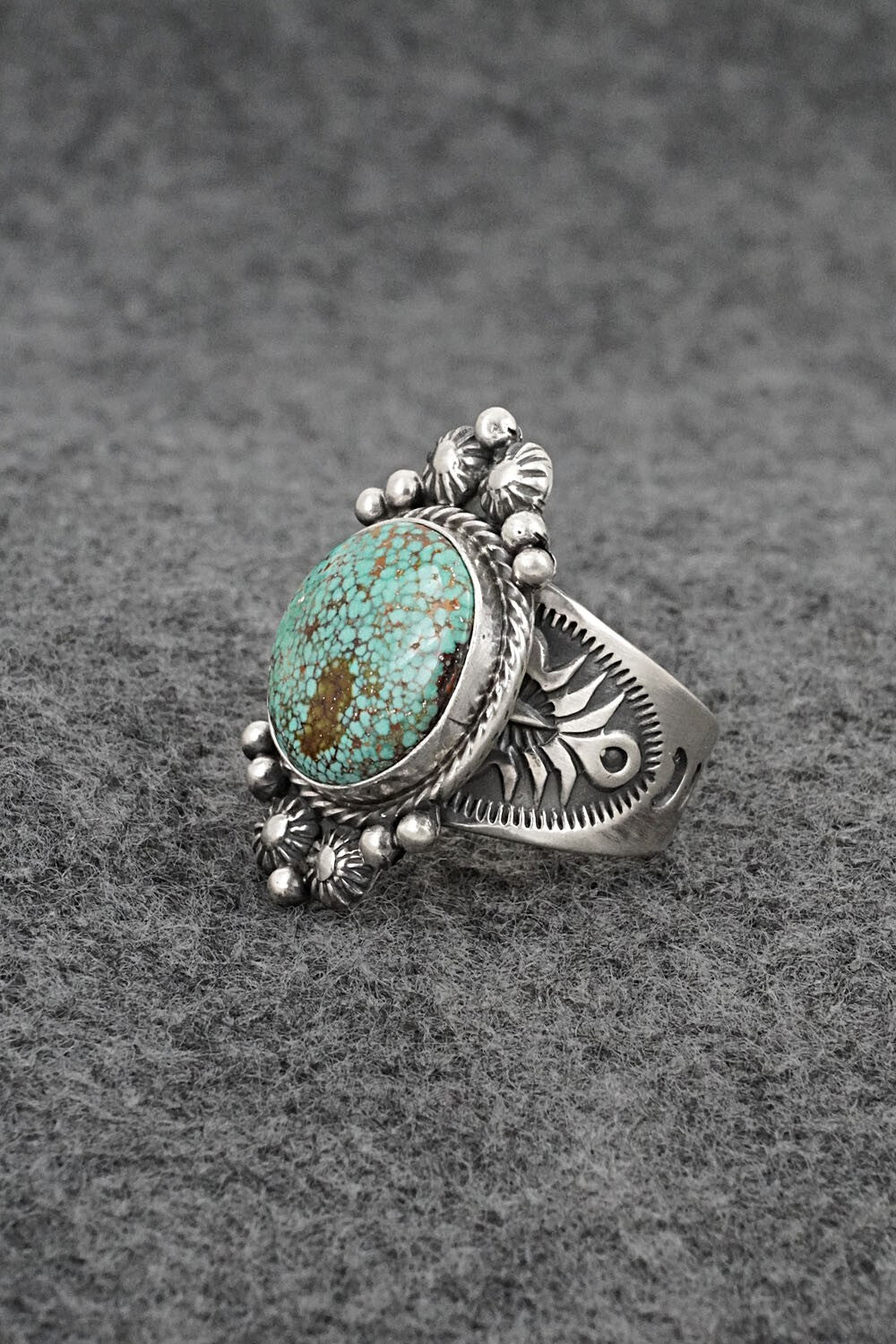 Turquoise & Sterling Silver Ring - Samuel Yellowhair - Size 6