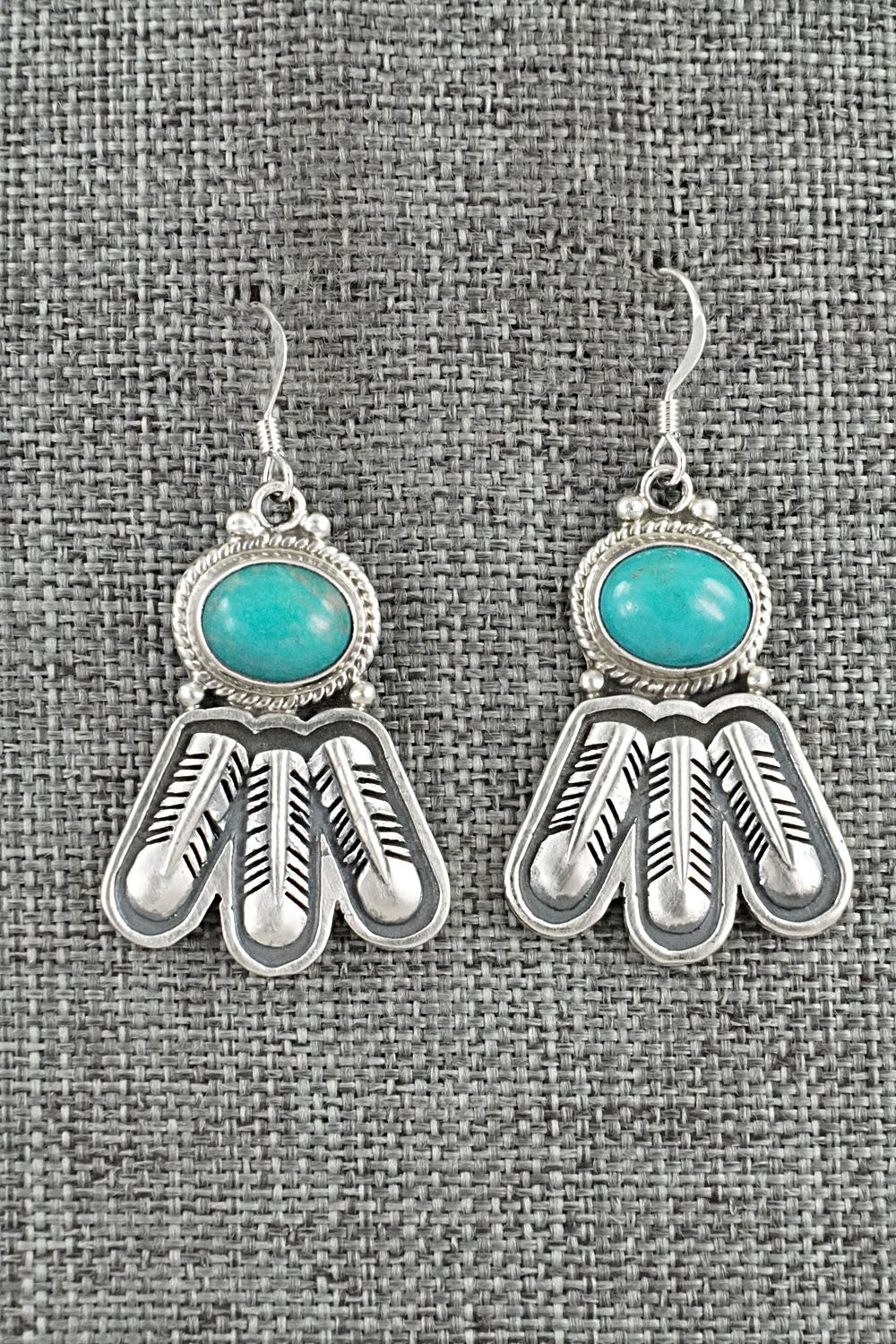Turquoise & Sterling Silver Earrings - Sharon McCarthy