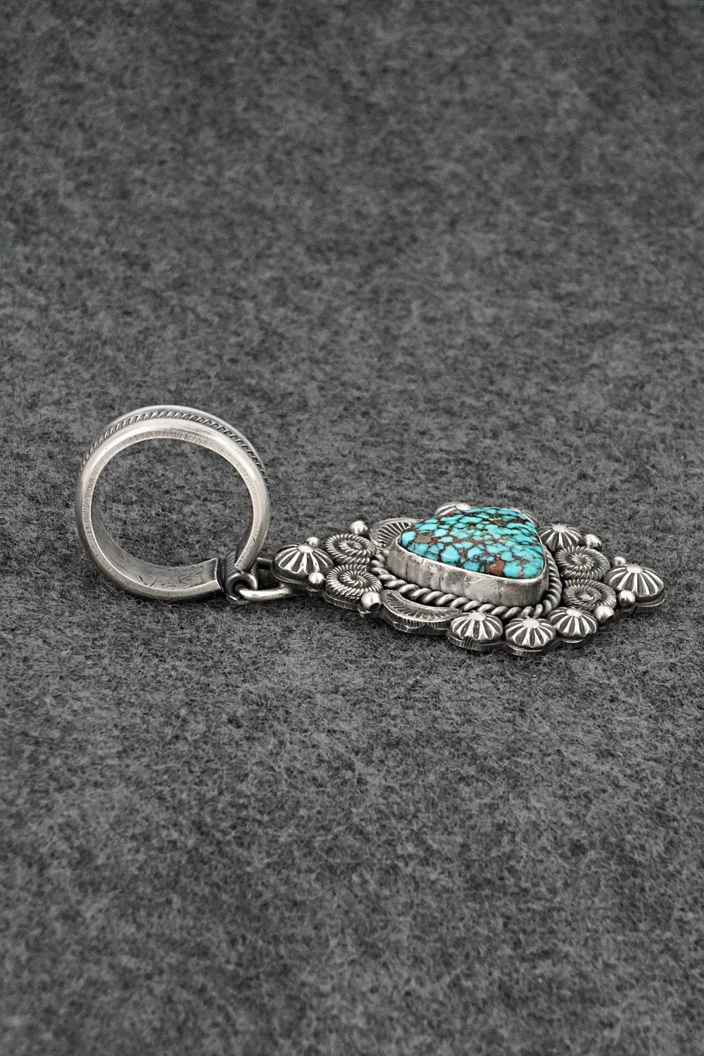 Turquoise & Sterling Silver Pendant - Rosita Calladitto