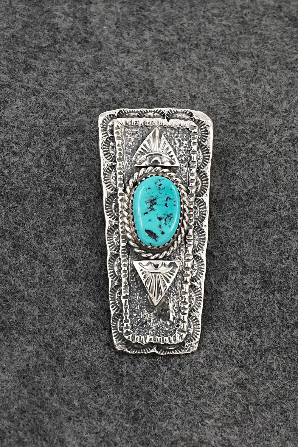 Turquoise & Sterling Silver Pendant - Dymitri Arviso