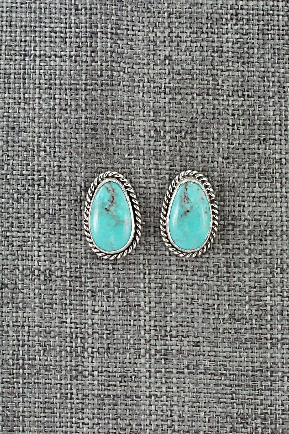 Turquoise & Sterling Silver Earrings - Marco Begaye