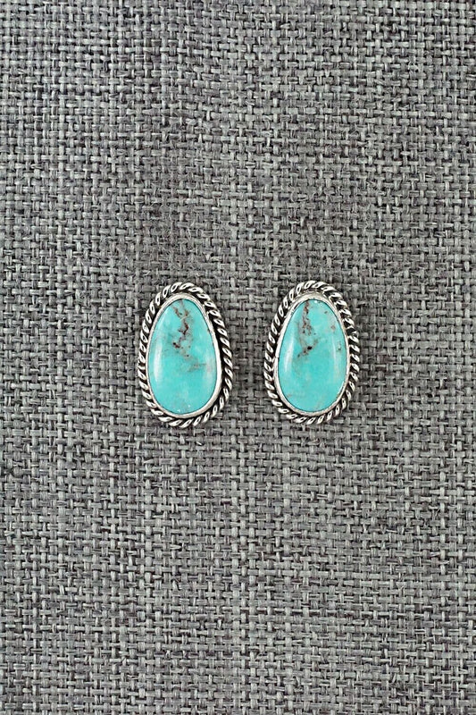 Turquoise & Sterling Silver Earrings - Marco Begaye