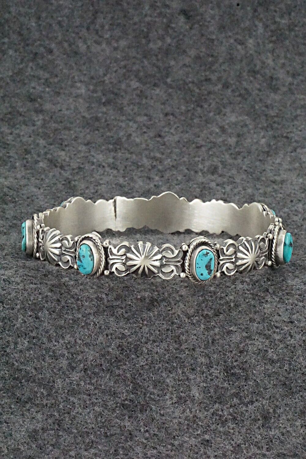 Turquoise & Sterling Silver Bangle Bracelet - Thomas Yazzie