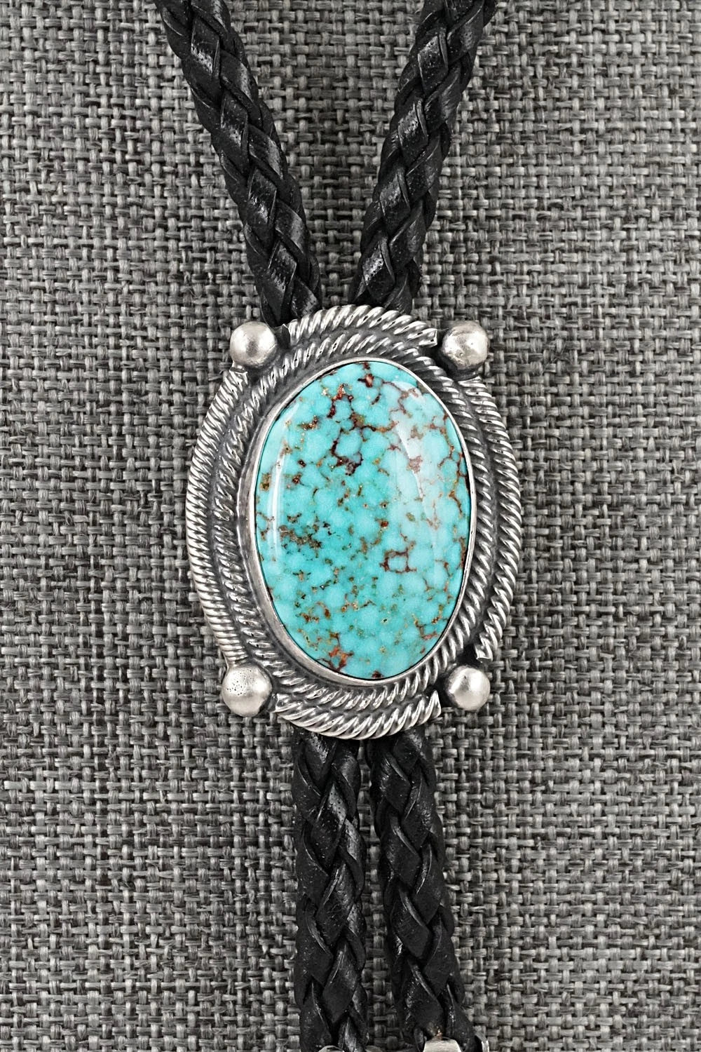 Turquoise & Sterling Silver Bolo Tie - Bob Becenti