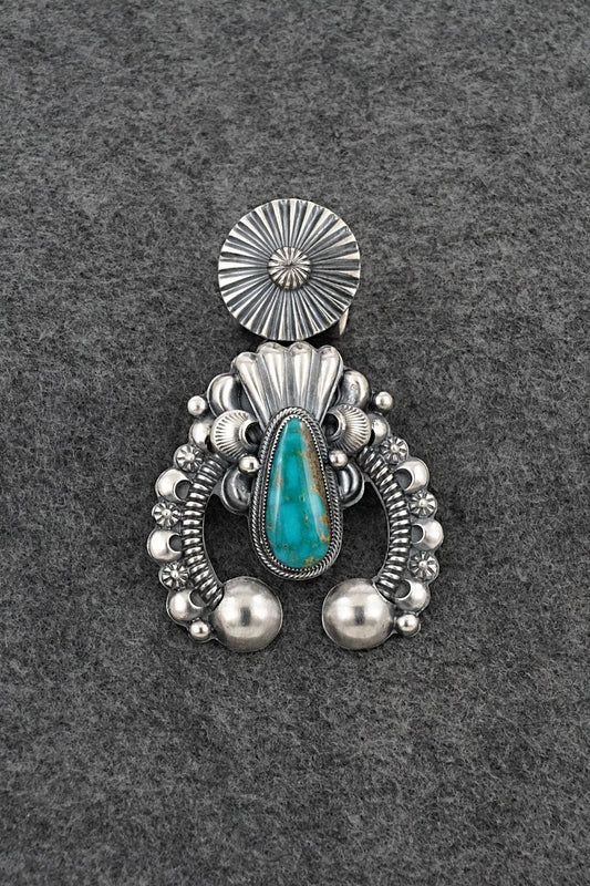 Turquoise & Sterling Silver Pendant - Delbert Gordon