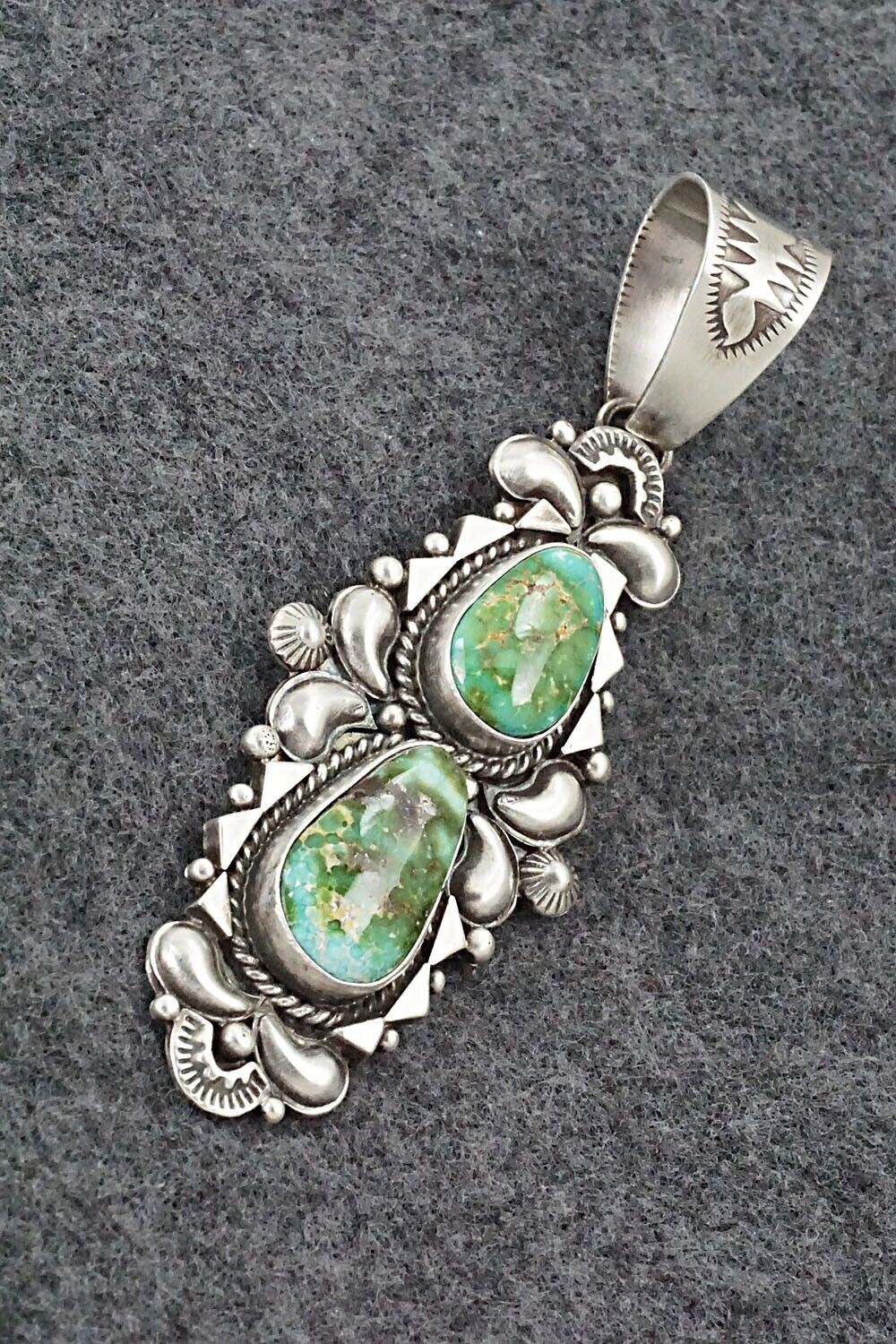 Turquoise and Sterling Silver Pendant - Derrick Gordon