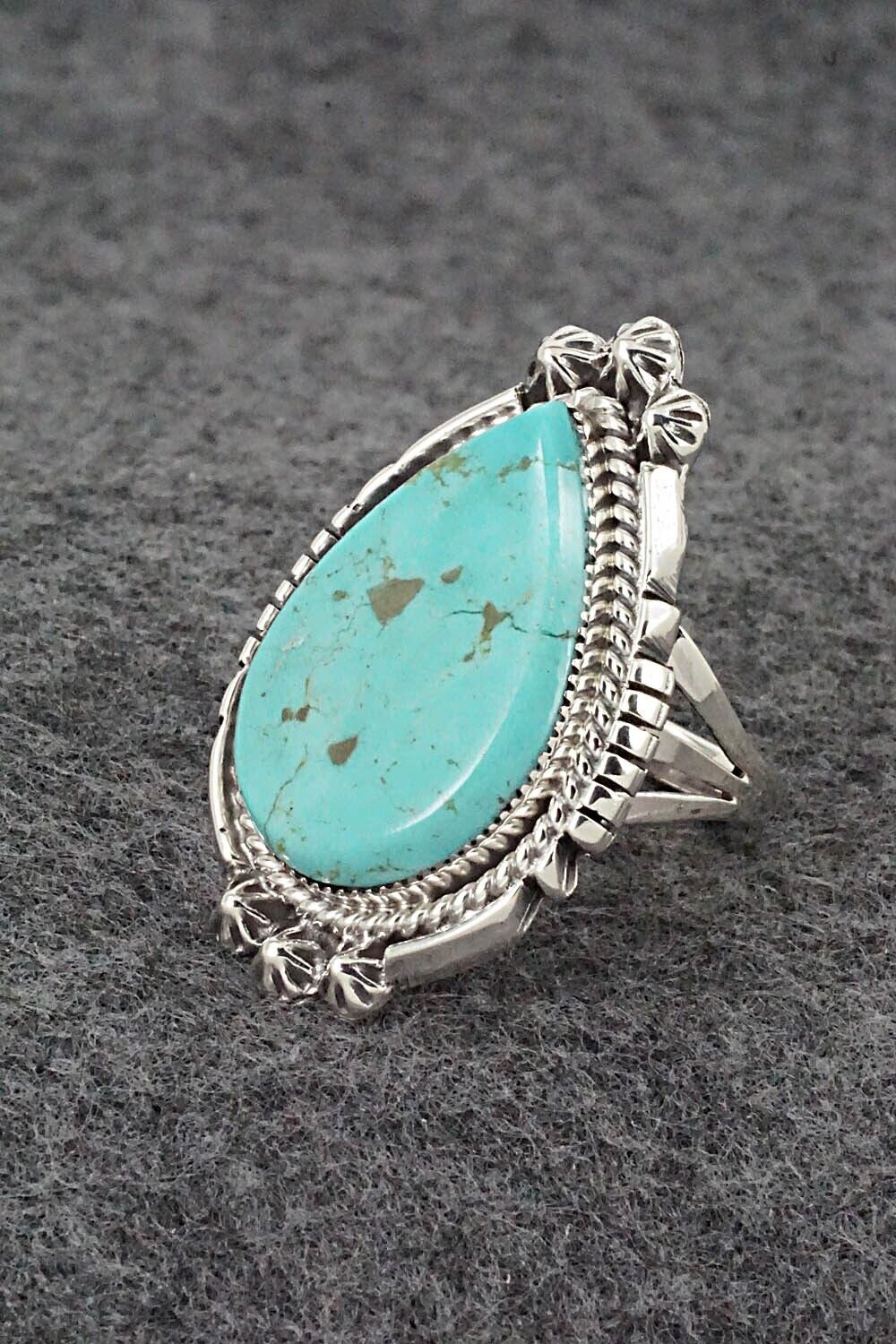 Turquoise & Sterling Silver Ring - Andrew Vandever - Size 7.25