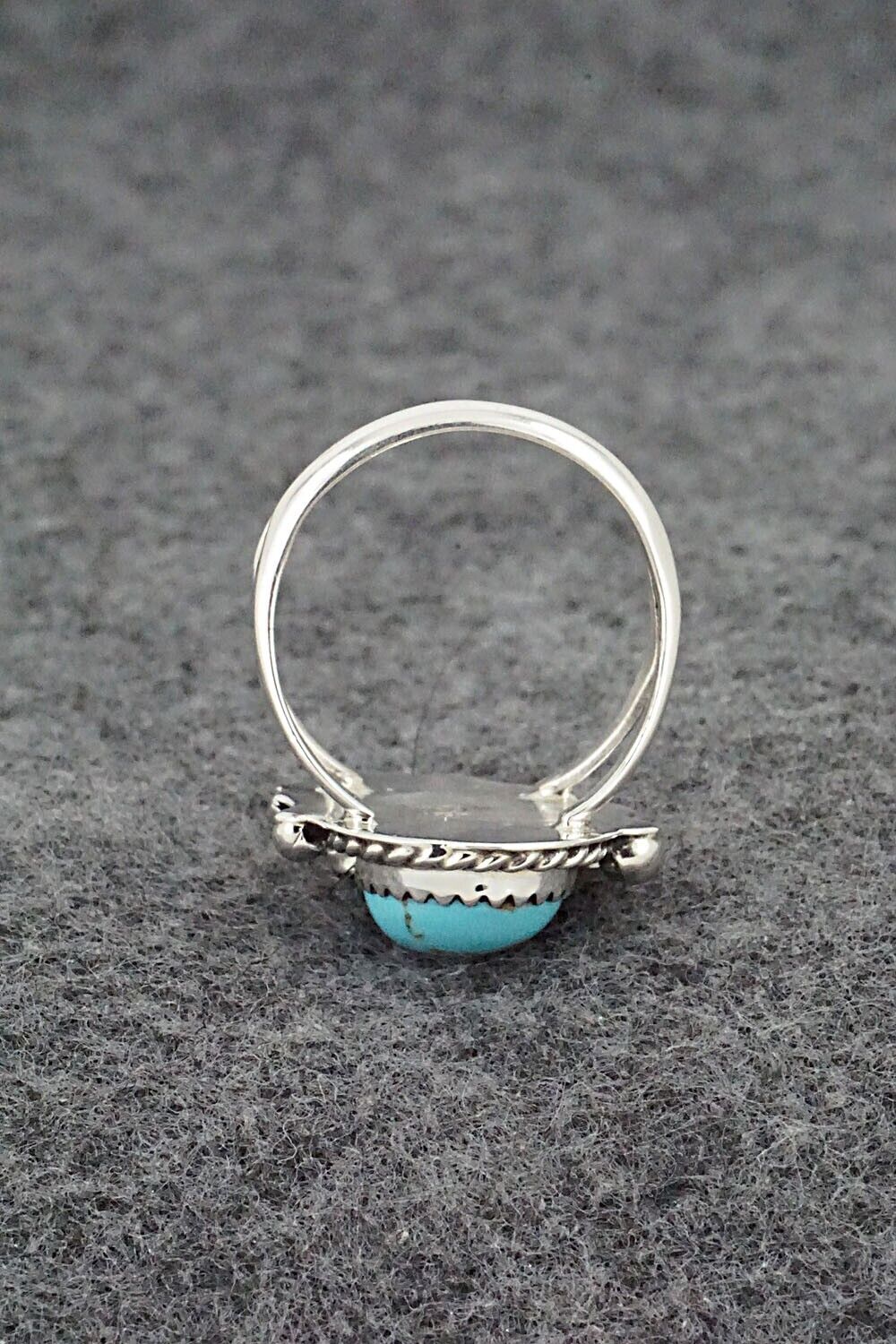 Turquoise & Sterling Silver Ring - Roberta Begay - Size 8
