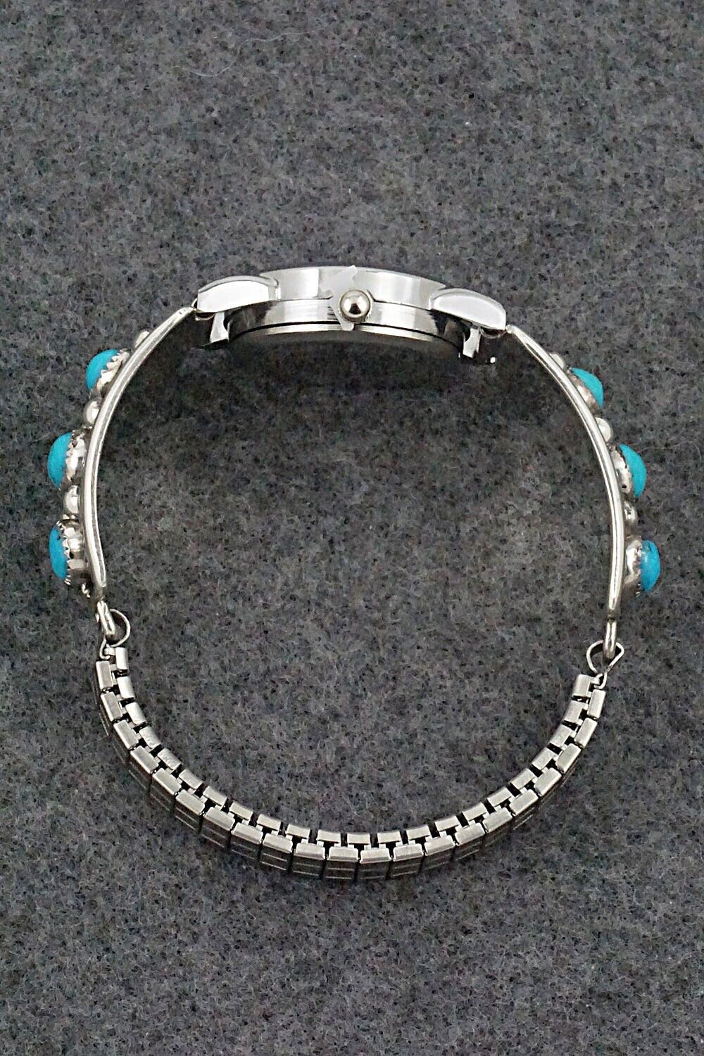Turquoise & Sterling Silver Watch Bracelet - Paul Largo