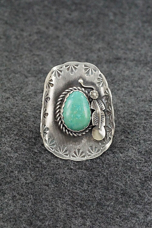 Turquoise & Sterling Silver Ring - Tim Yazzie - Size 7