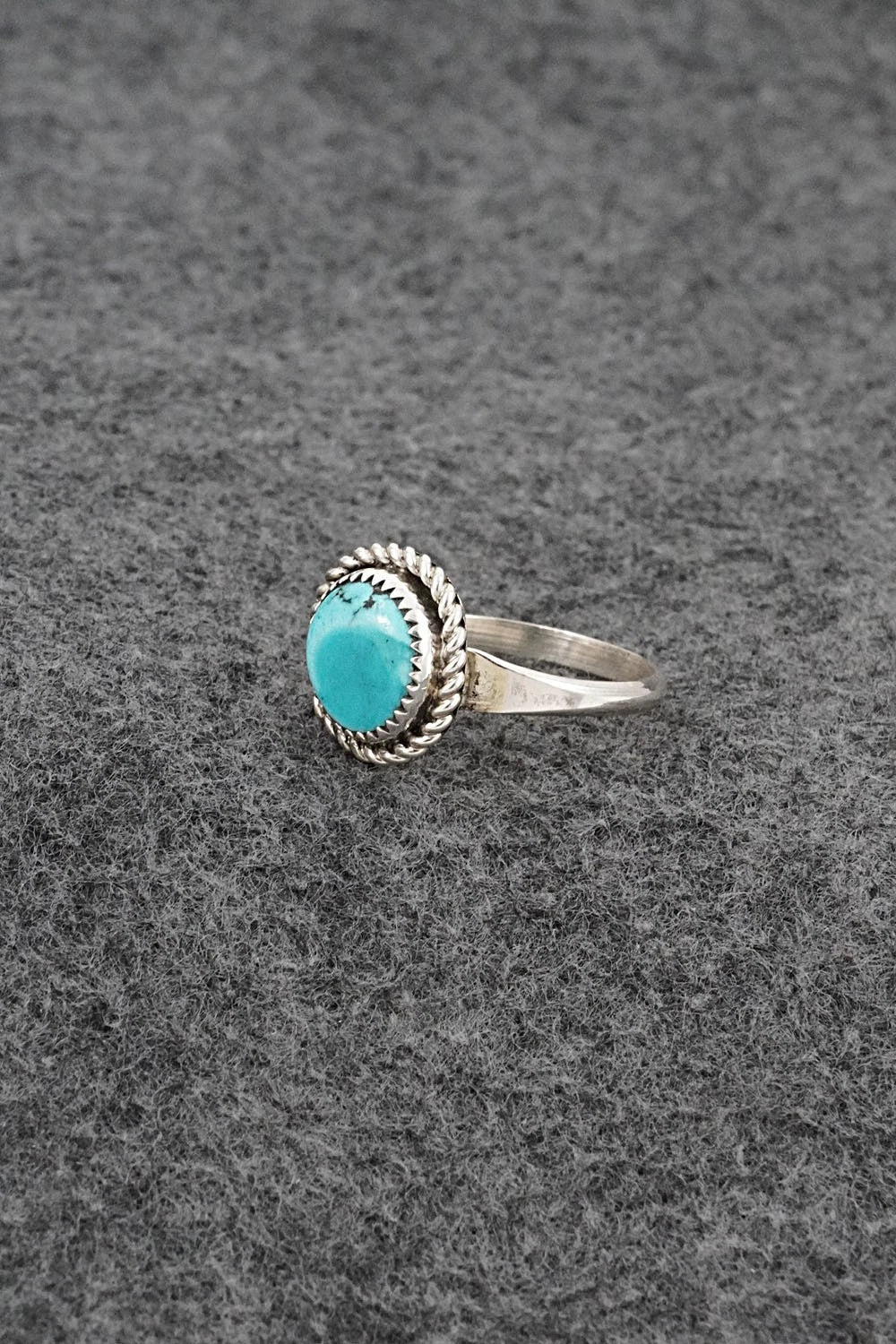Turquoise & Sterling Silver Ring - Darius Arviso - Size 8.5