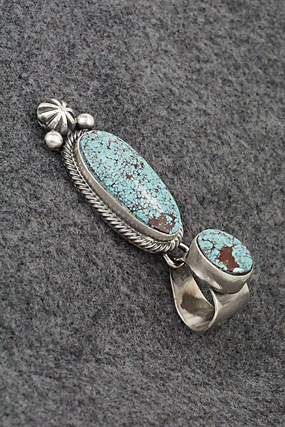 Turquoise & Sterling Silver Pendant - Darrin Livingston