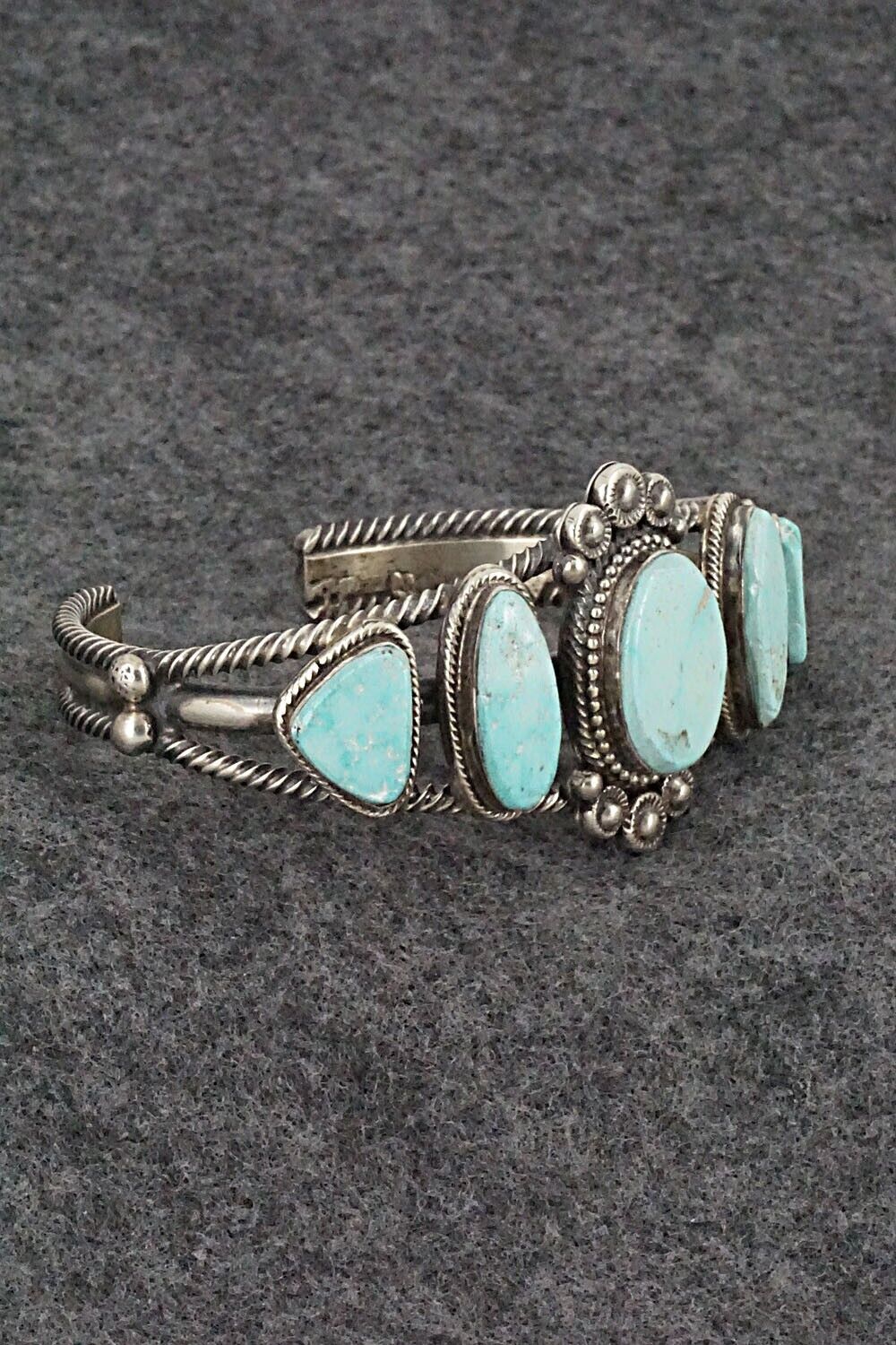 Turquoise and Sterling Silver Bracelet - Wallace Yazzie Jr.