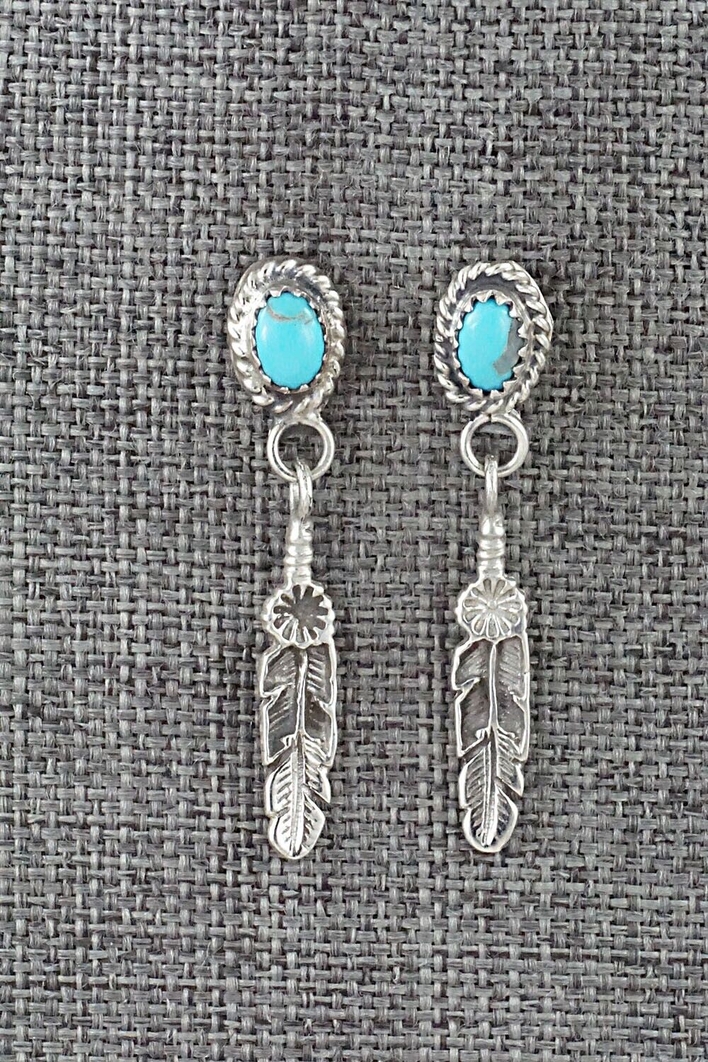 Turquoise and Sterling Silver Earrings - Emery Spencer