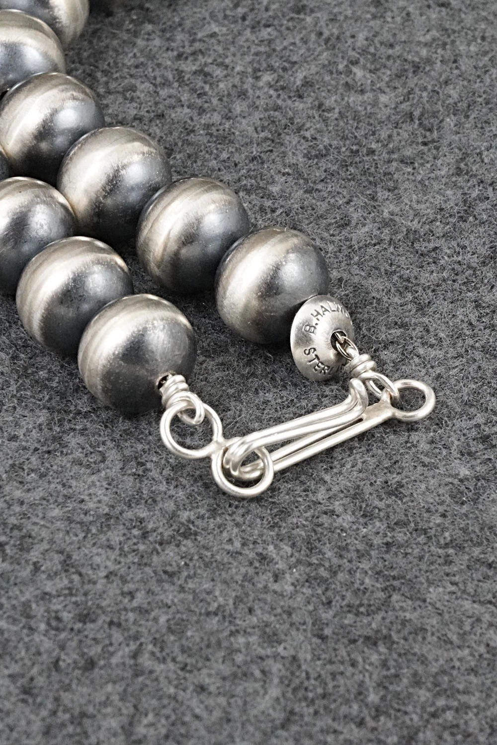 Sterling Silver Navajo Pearl Necklace 22" - Bryannen Halwood