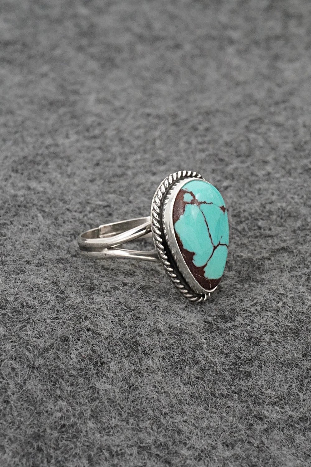 Turquoise & Sterling Silver Ring - Eugene Gruber - Size 7