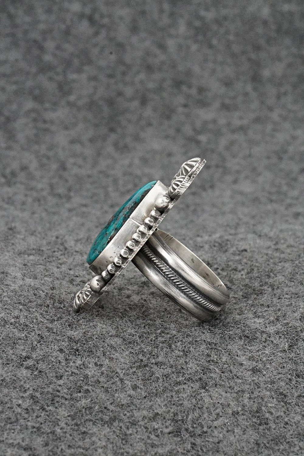 Turquoise & Sterling Silver Ring - Michael Calladitto - Size 8
