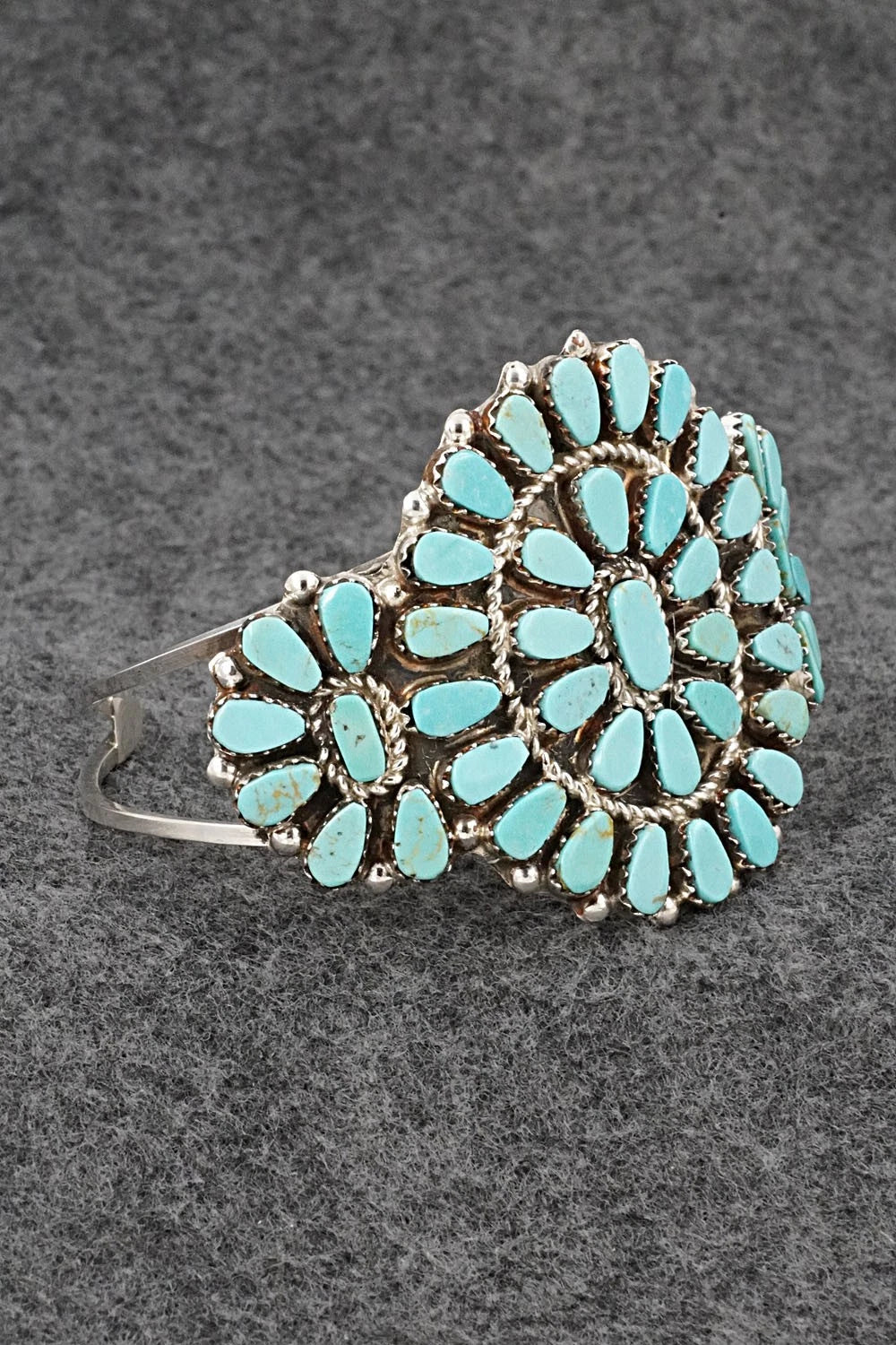 Turquoise & Sterling Silver Bracelet - Evangeline Tsabetsaye