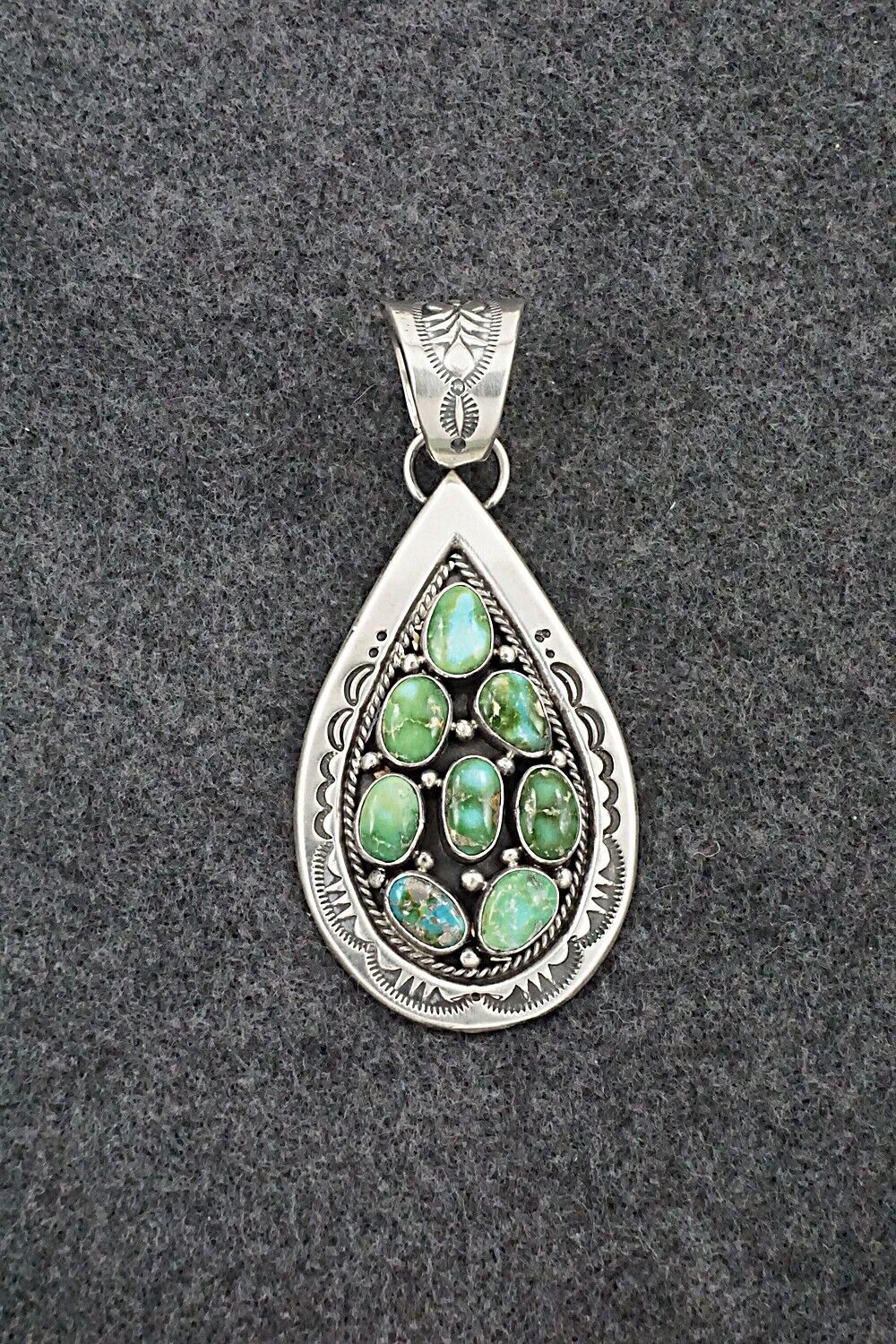 Turquoise & Sterling Silver Pendant - Samuel Yellowhair