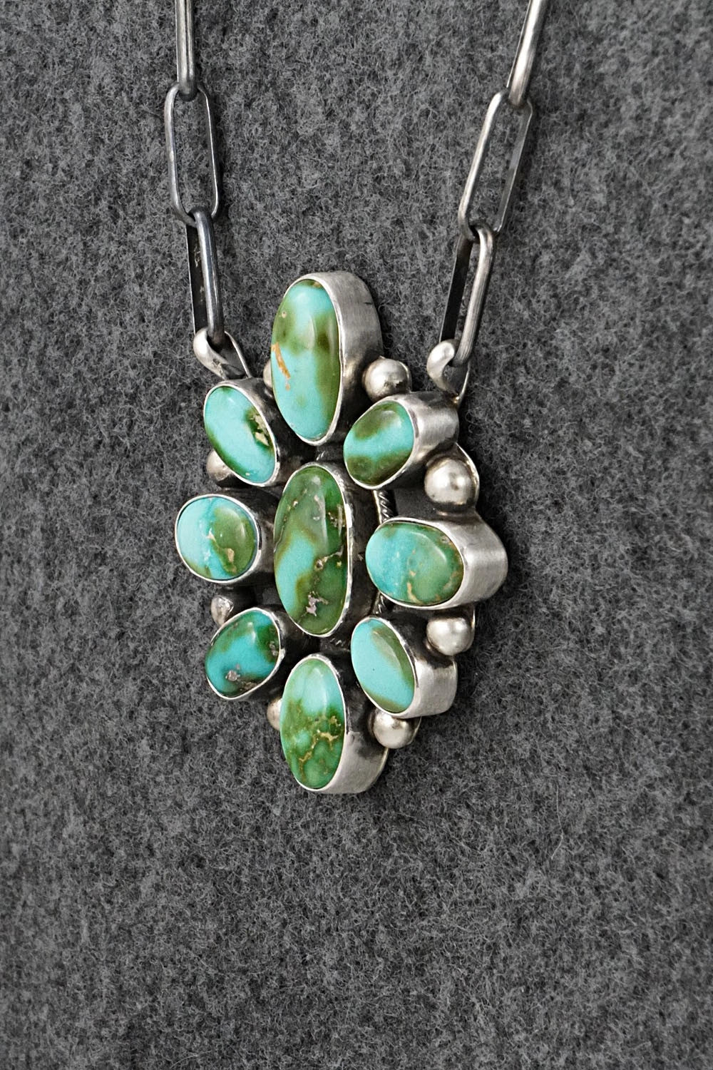 Turquoise & Sterling Silver Necklace - Kathleen Livingston